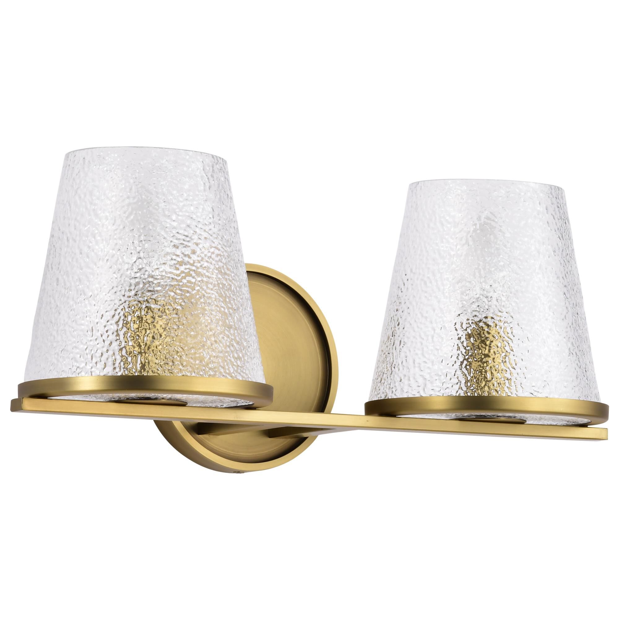 Shown in Vintage Brass finish and Hammered glass and Hammered shade