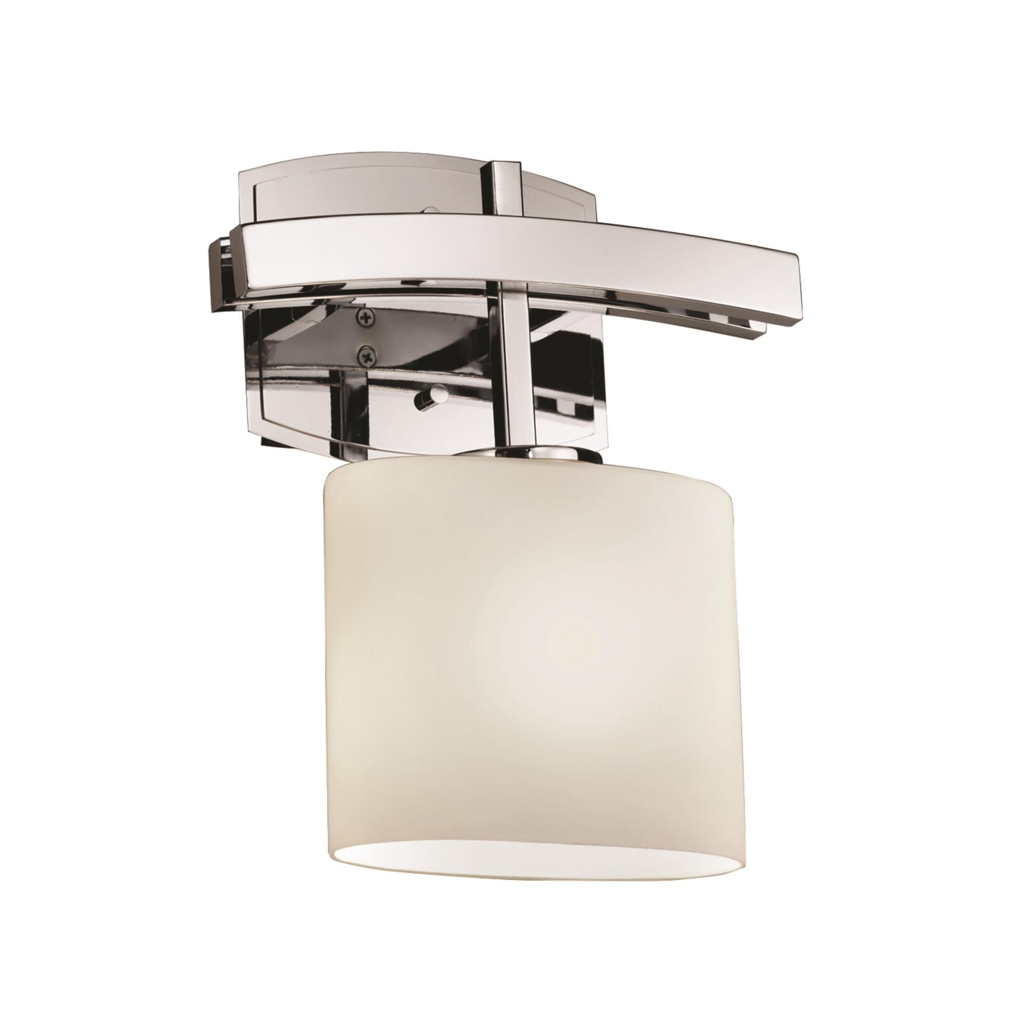 Shown in Polished Chrome finish and Artisan glass and Opal shade and Oval accent