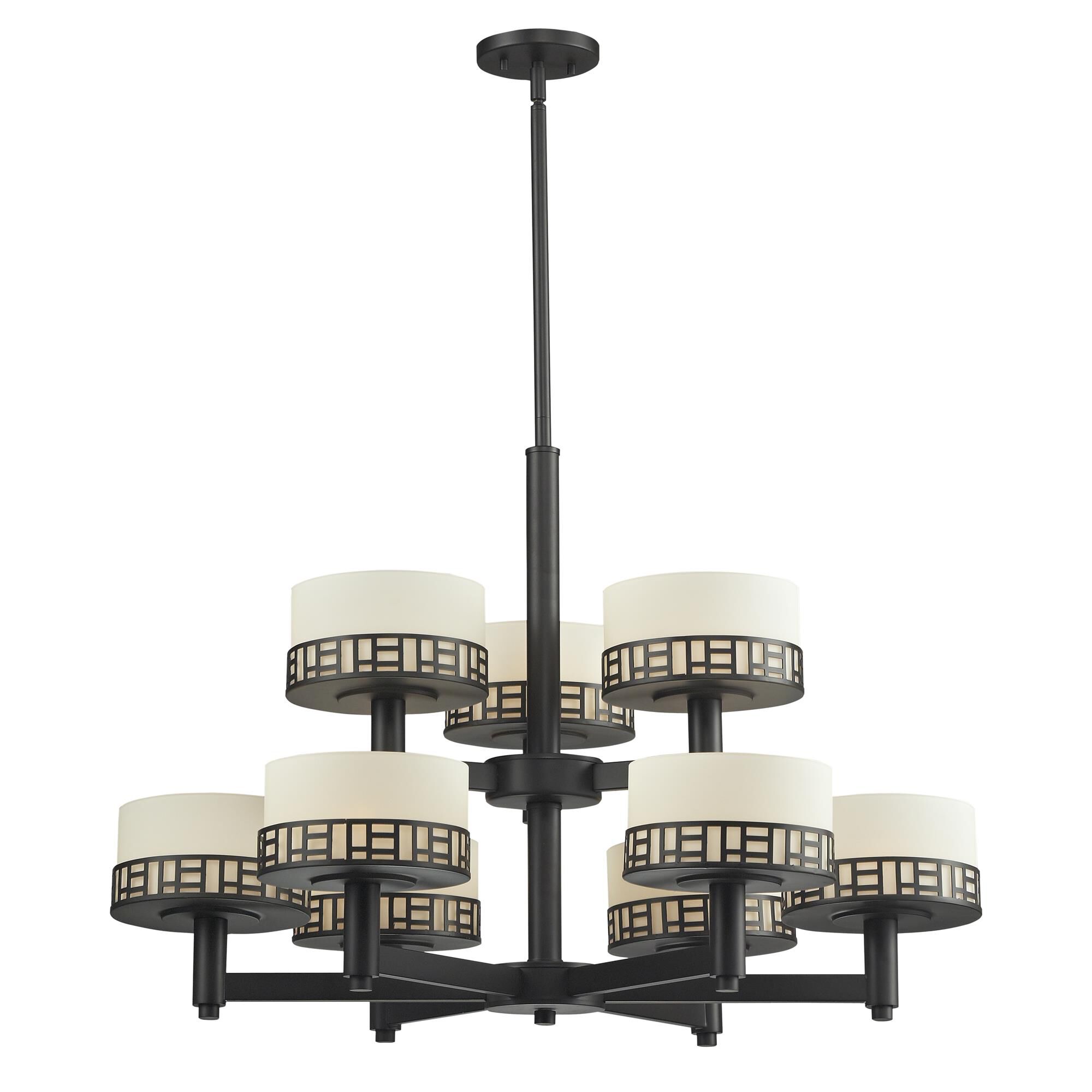 Shown in Bronze finish and Glass shade