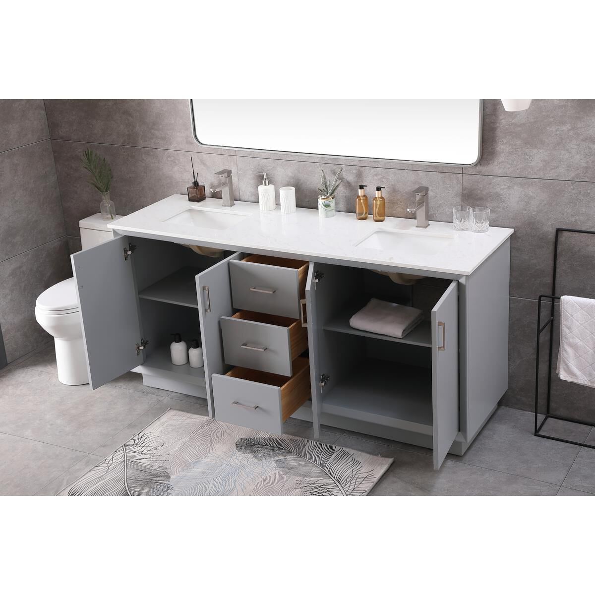 Hayes 72 Inch Bath Vanity by Elegant Decor
