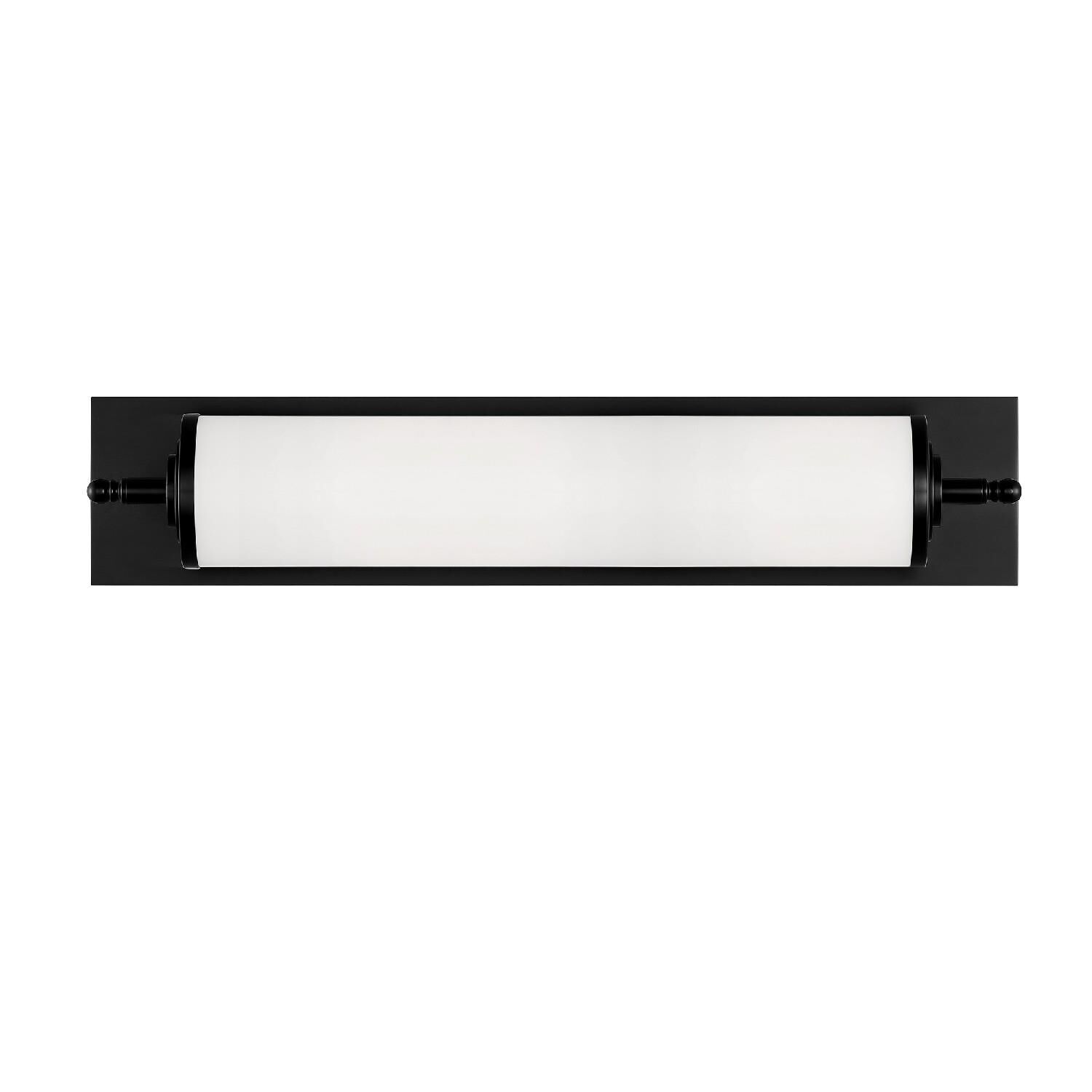 Shown in Matte Black finish and White glass and White Glass shade
