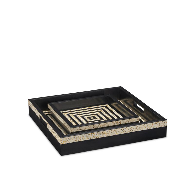 Taurus Tray Set of 2 Tray by Currey and Company
