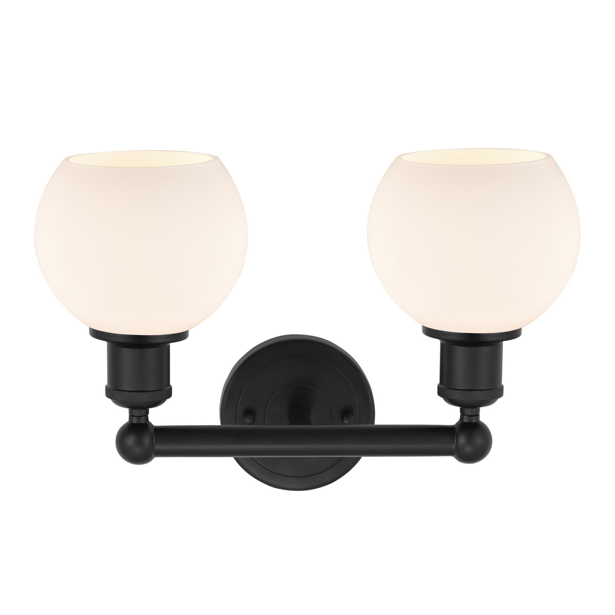 Shown in Matte Black  finish and Matte White glass