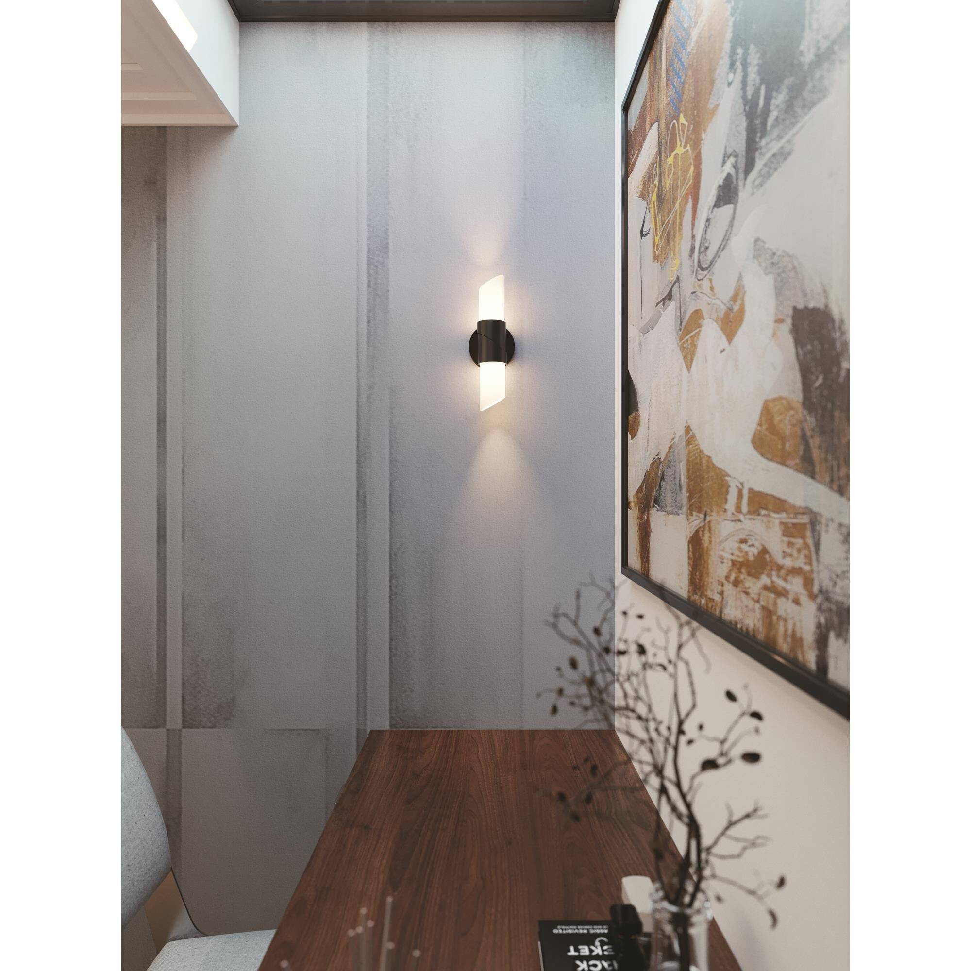 Shown in Black finish and White glass