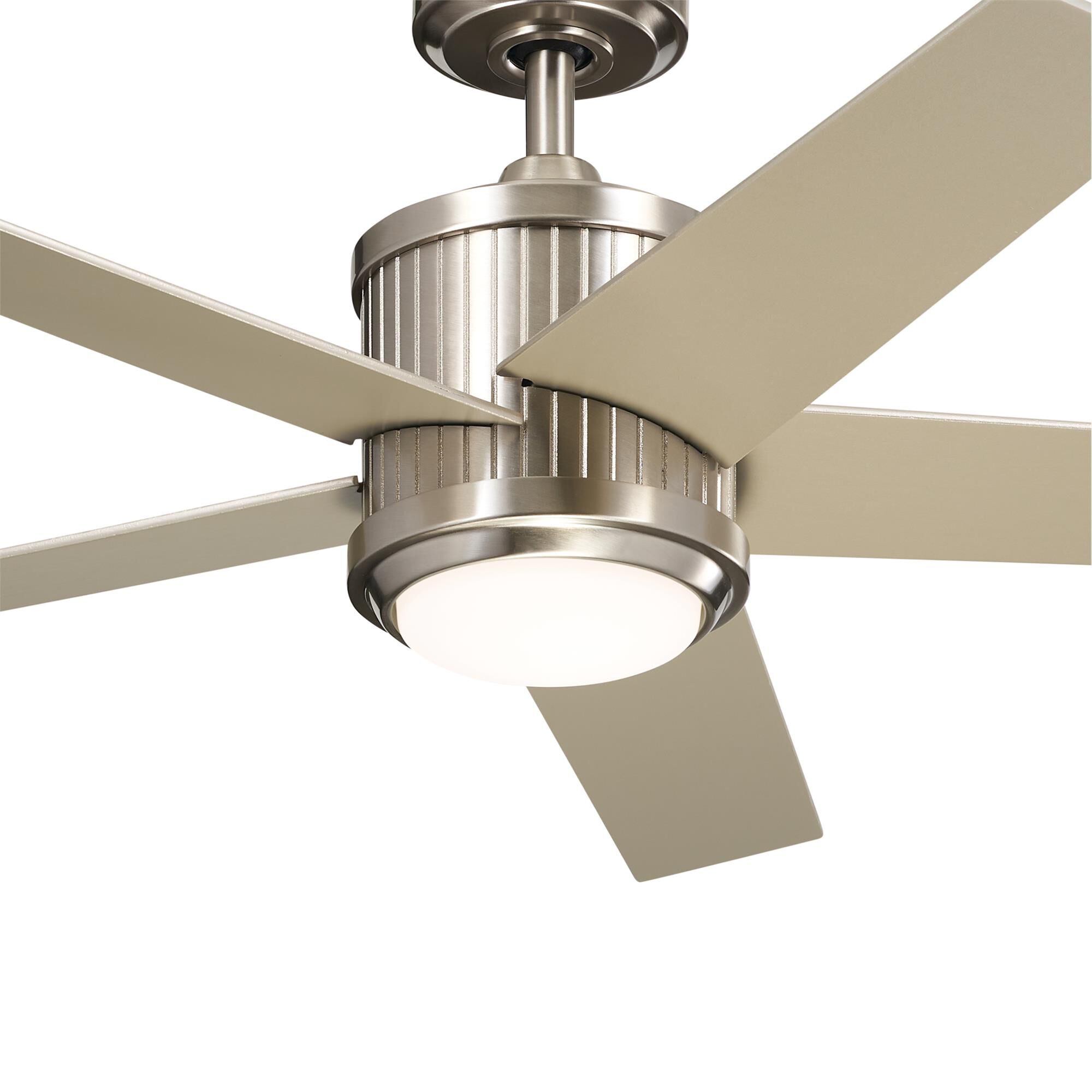 Shown in Brushed Stainless Steel finish and Etched Cased Opal glass