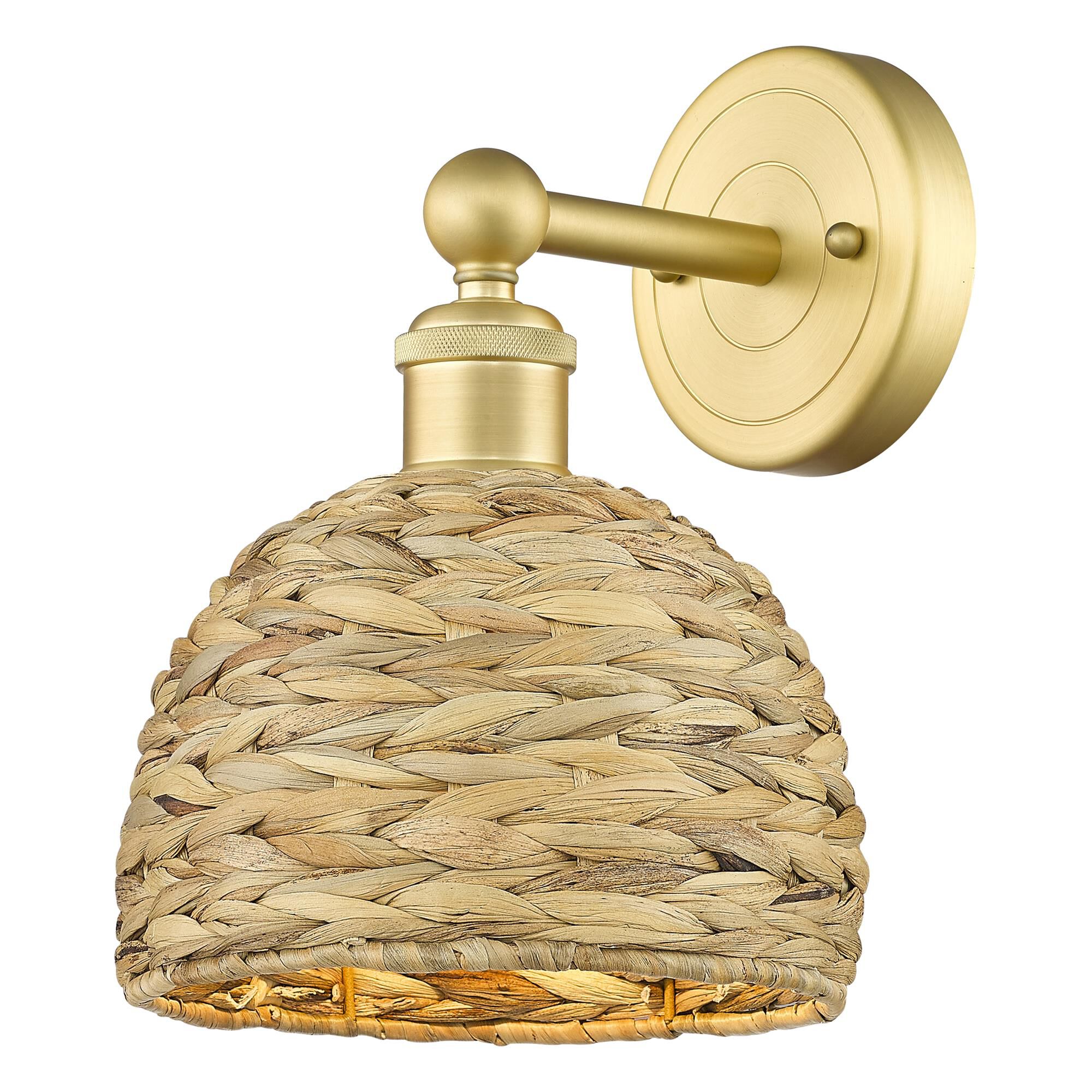 Bruno Marashlian Woven Rattan 11 Inch Wall Sconce by Innovations Lighting