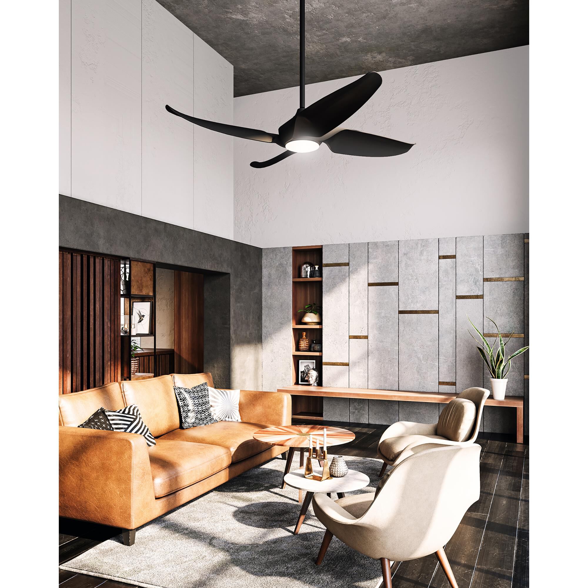 Coronado 56 Inch Ceiling Fan with Light Kit by Kuzco Lighting