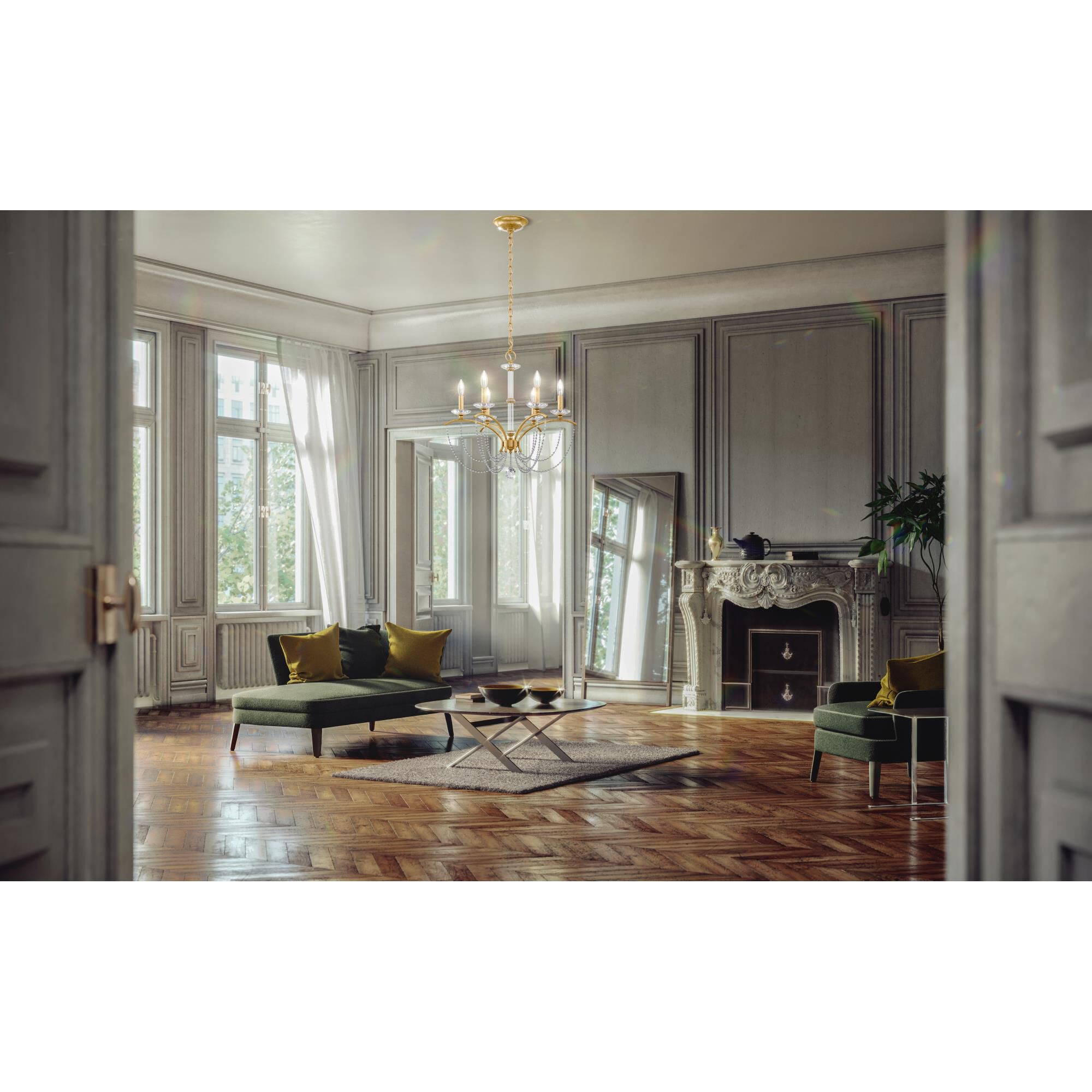 Priscilla 6 Light Chandelier by Schonbek