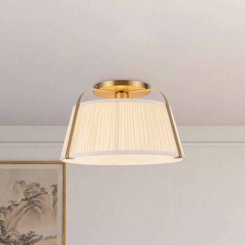 Peyton Fox Scout 13 Inch Semi Flush Mount by Alora Mood