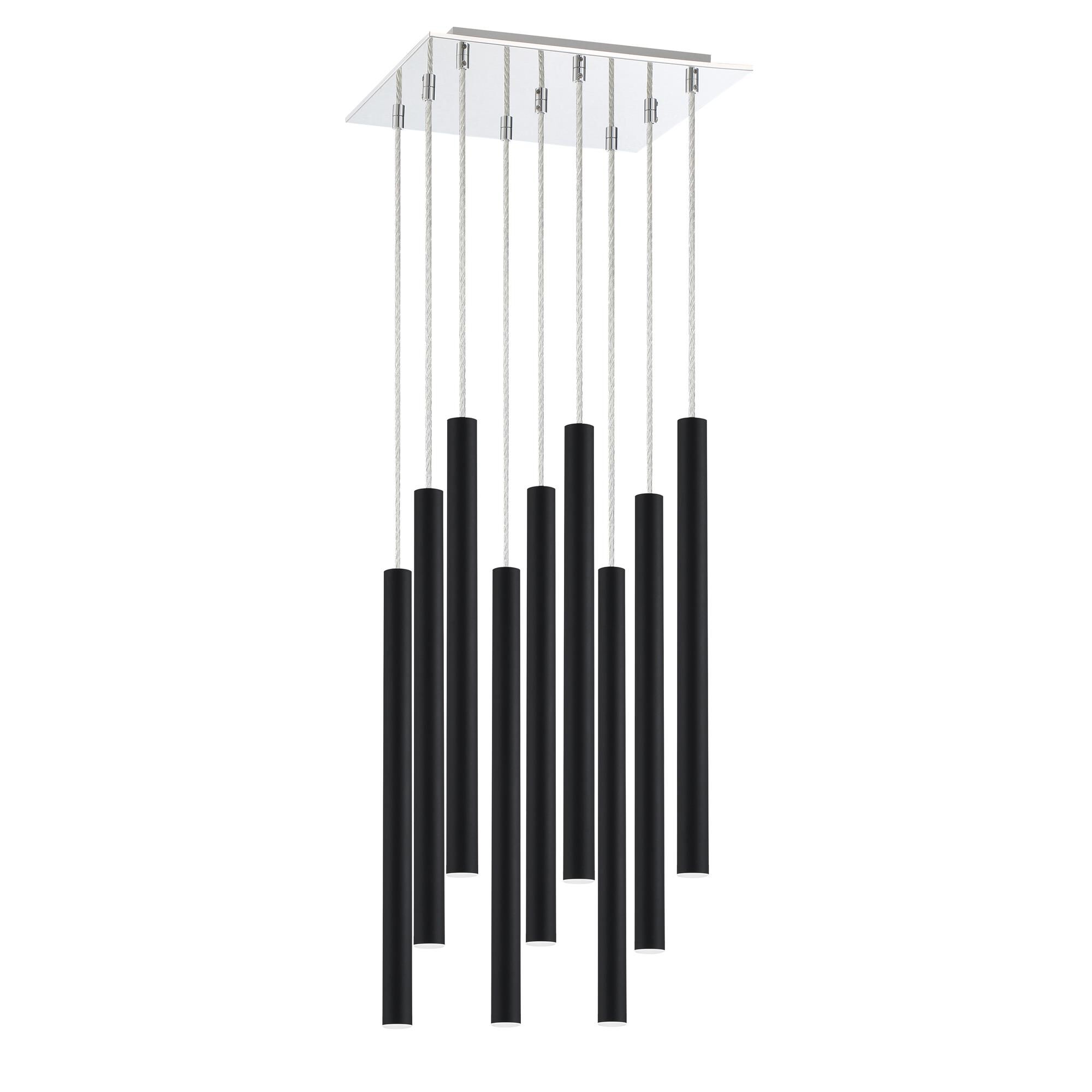 Shown in Chrome finish and Steel glass and Steel shade