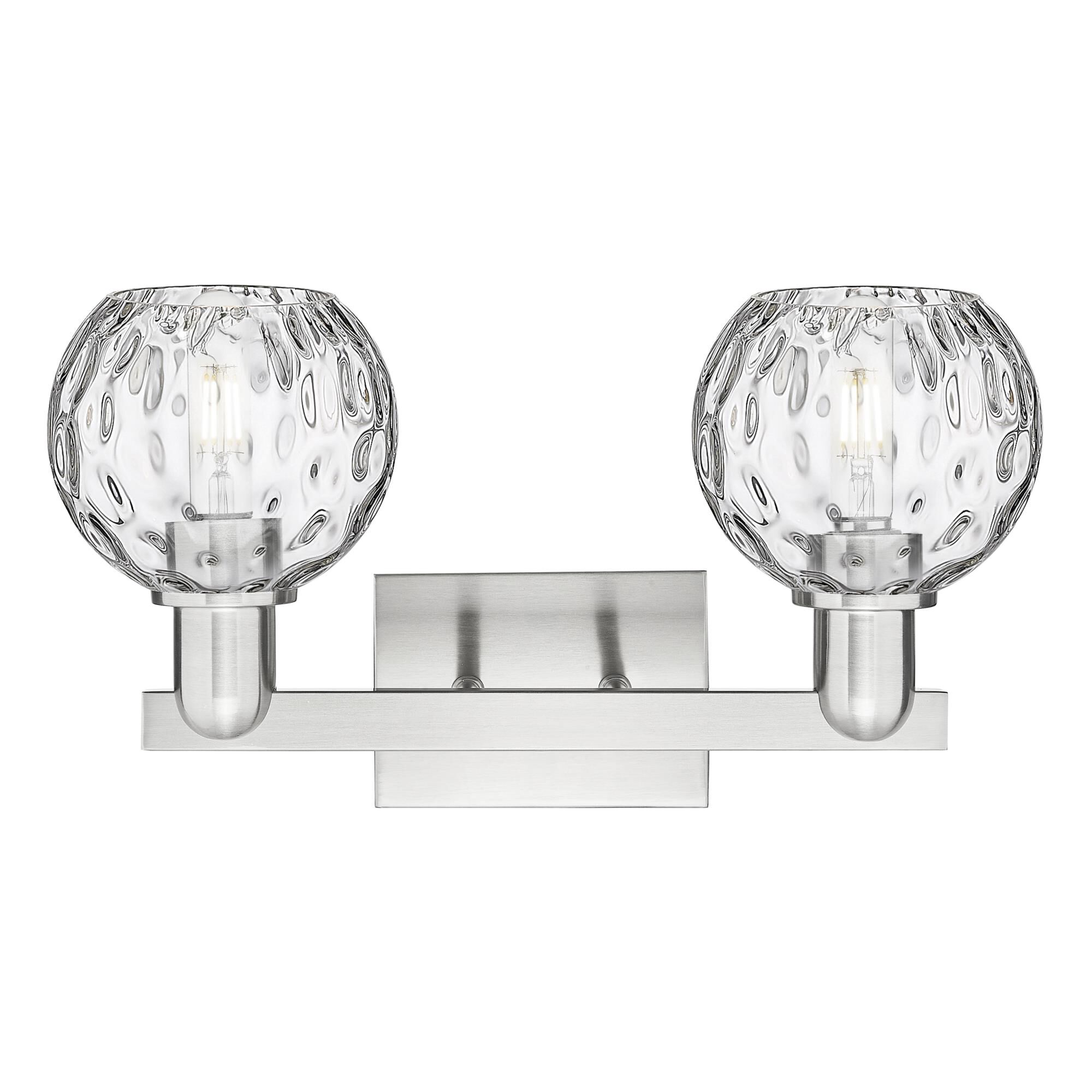 Shown in Brushed Satin Nickel finish and Clear Water glass