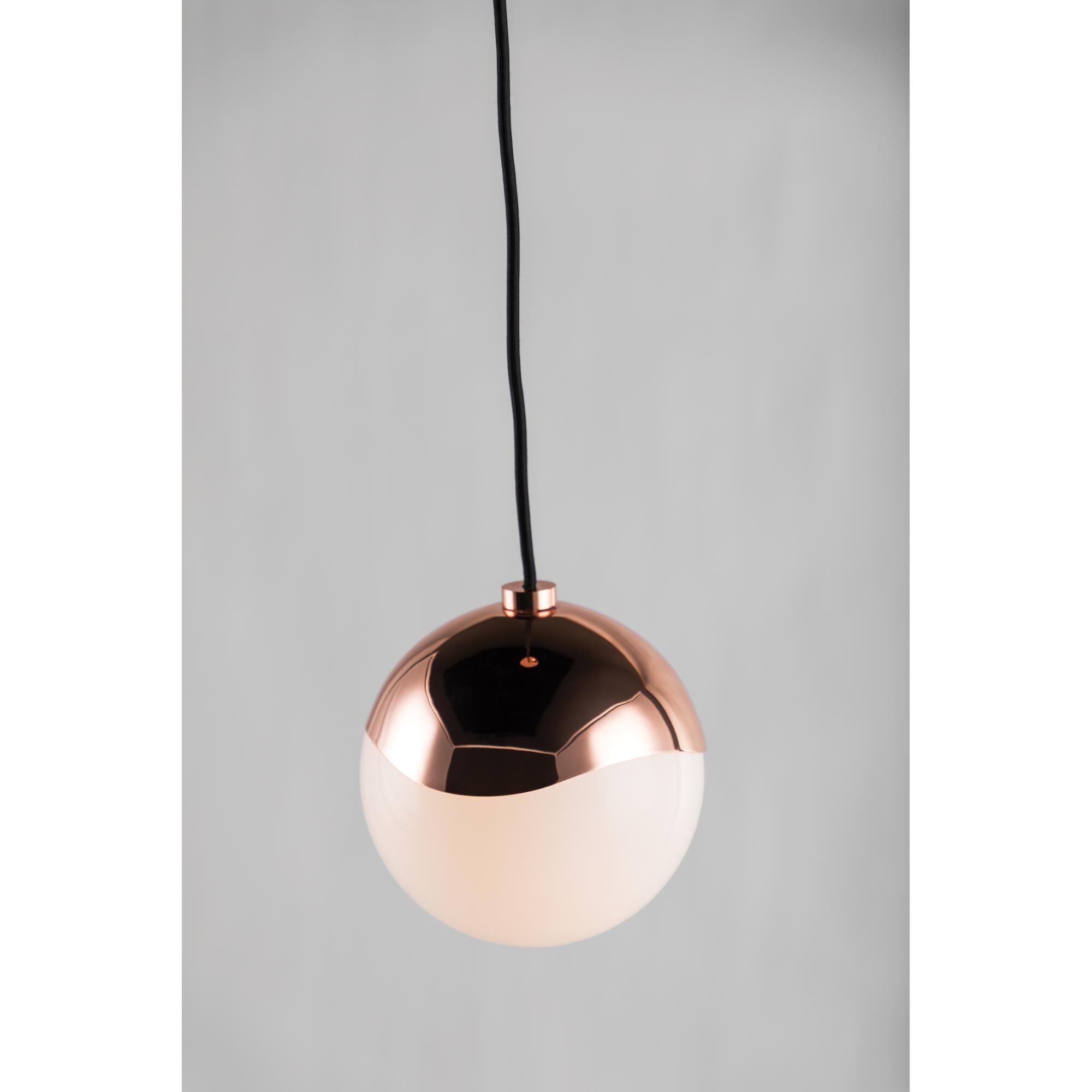 Shown in Polished Copper finish and Opal Glossy glass