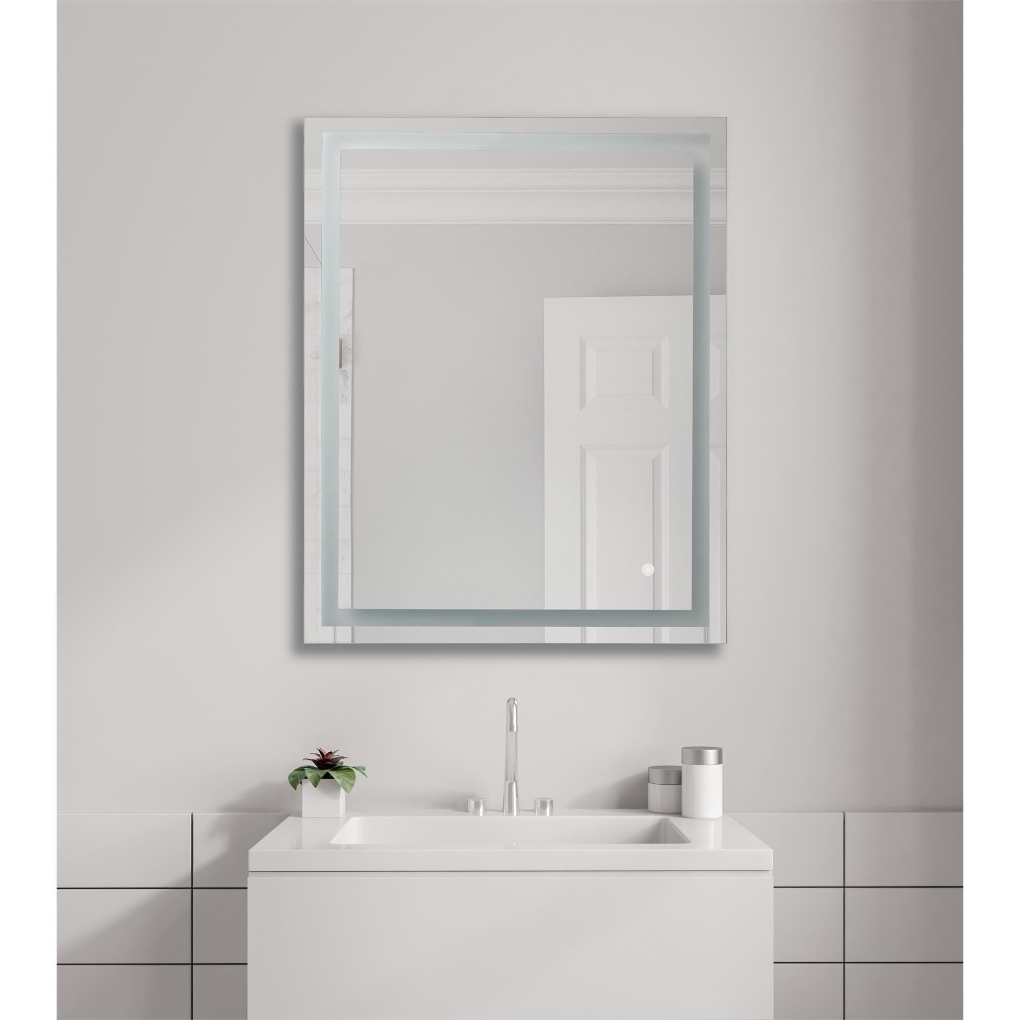 30 Inch Wide LED Lighted Mirror,
