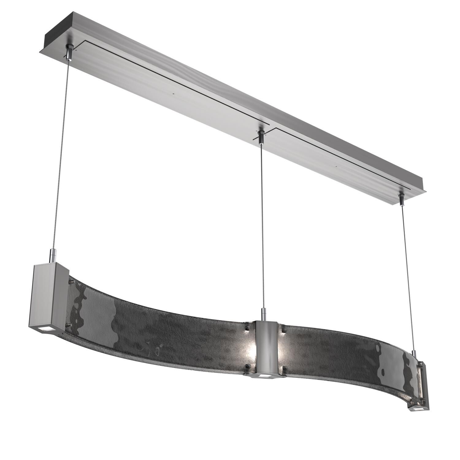 Shown in Satin Nickel finish and Smoke Granite glass