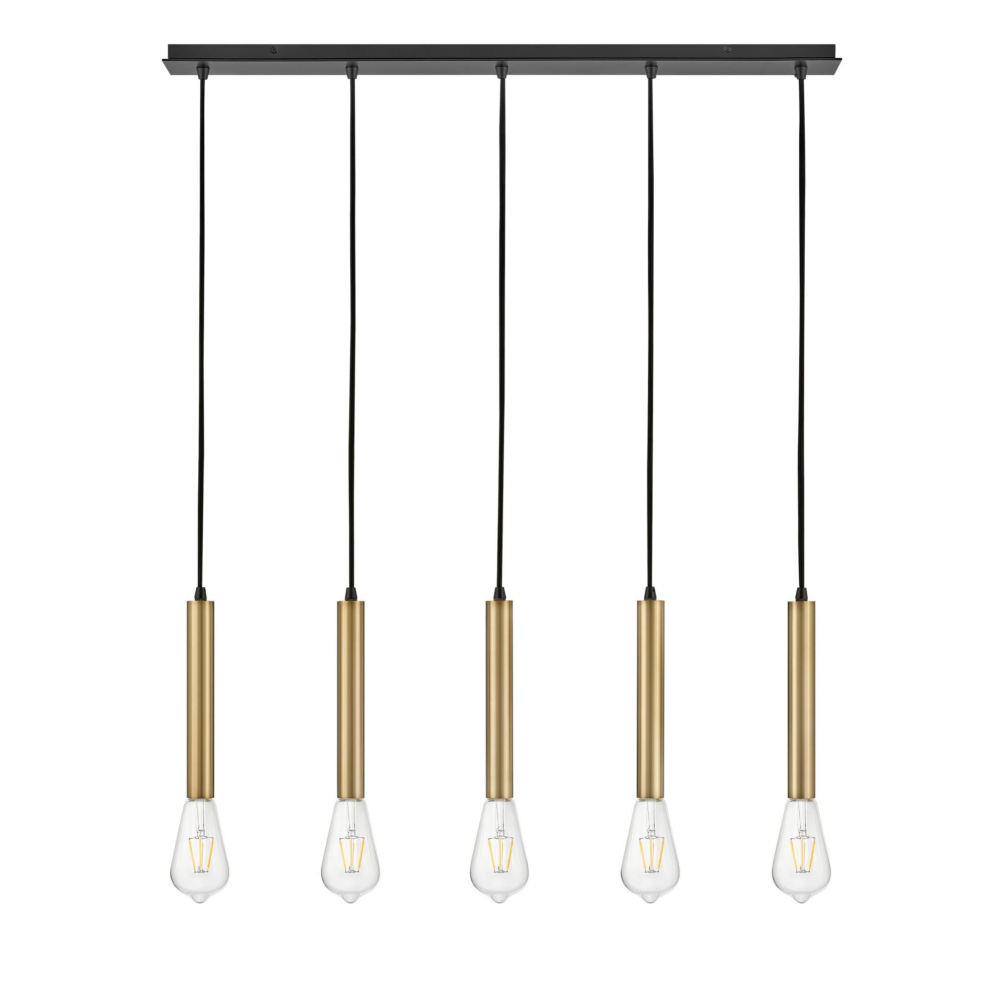 Shown in Lacquered Brass finish and Black accent