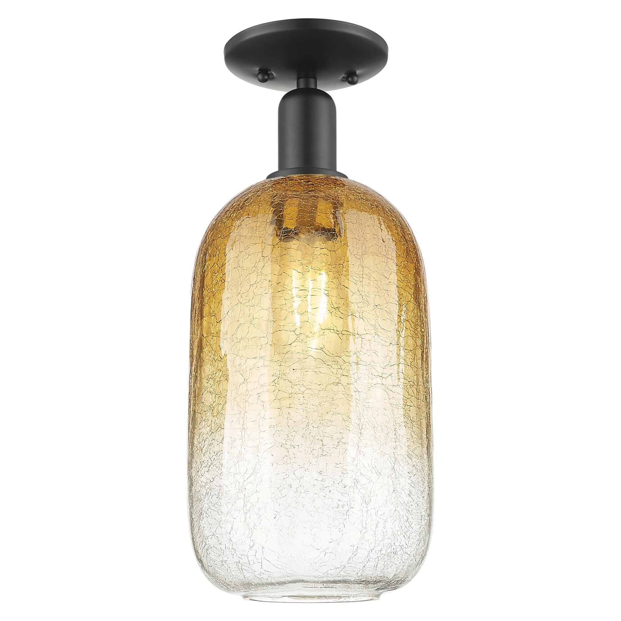 Shown in Matte Black finish and Amber glass