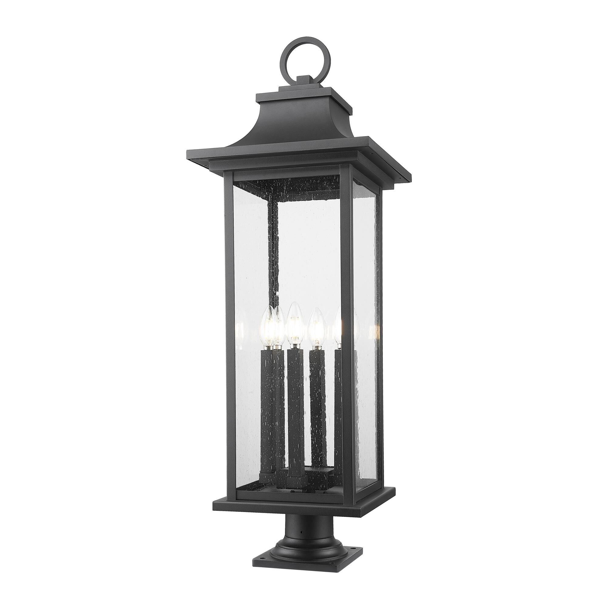 Tiberius 37 Inch Outdoor Pier Lamp by Z Lite