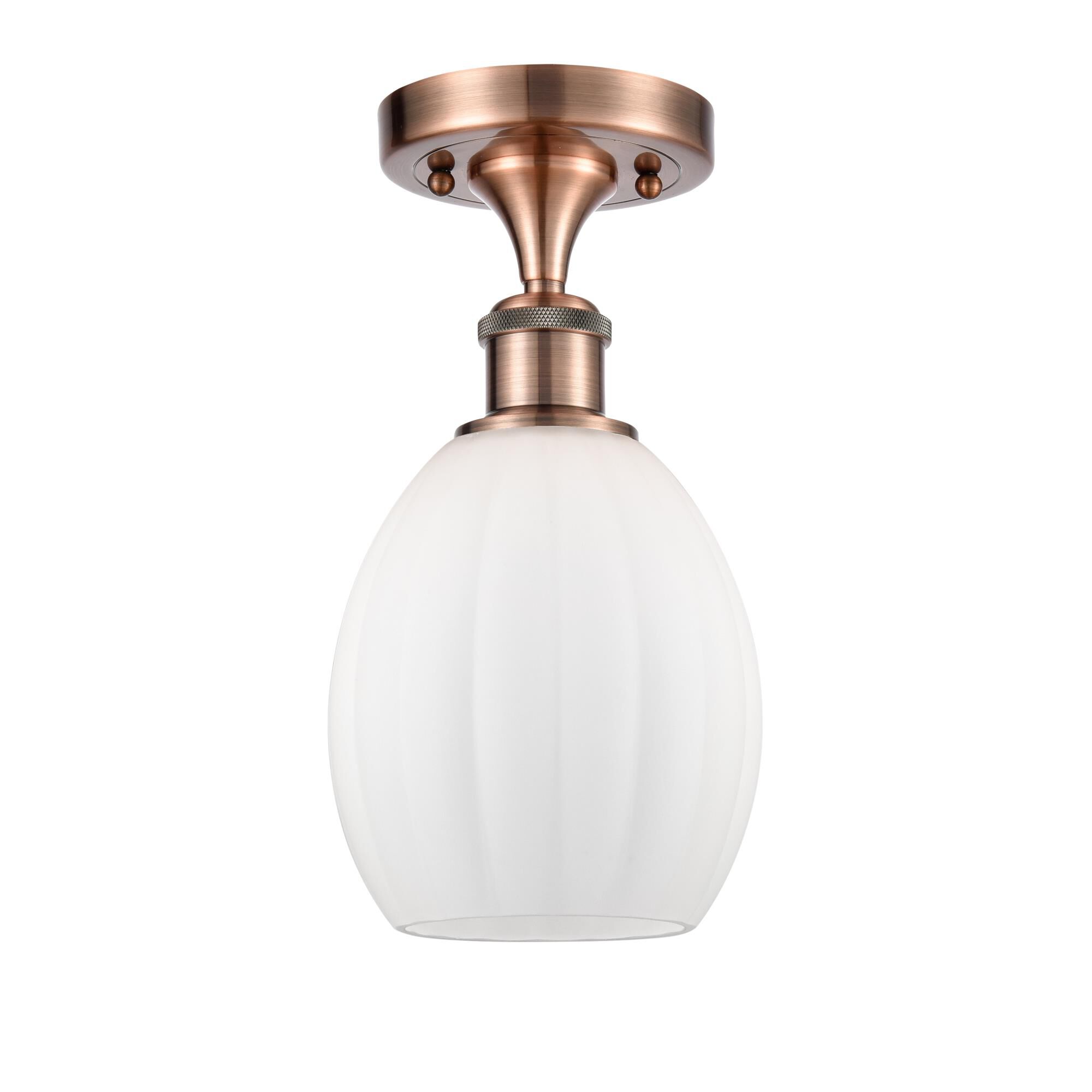 Bruno Marashlian Eaton 6 Inch 1 Light LED Semi Flush Mount by Innovations Lighting