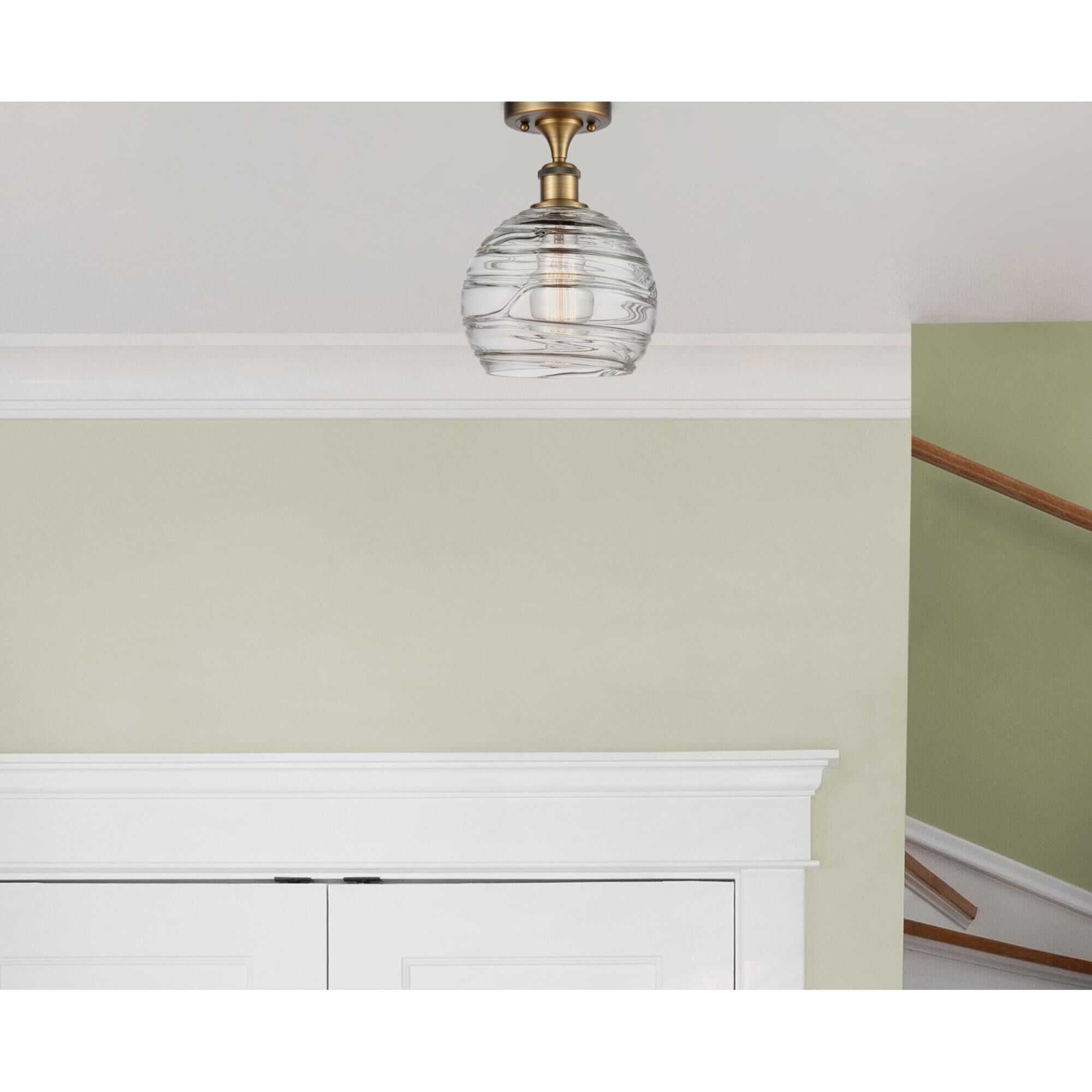 Bruno Marashlian Athens Deco Swirl 8 Inch Semi Flush Mount by Innovations Lighting