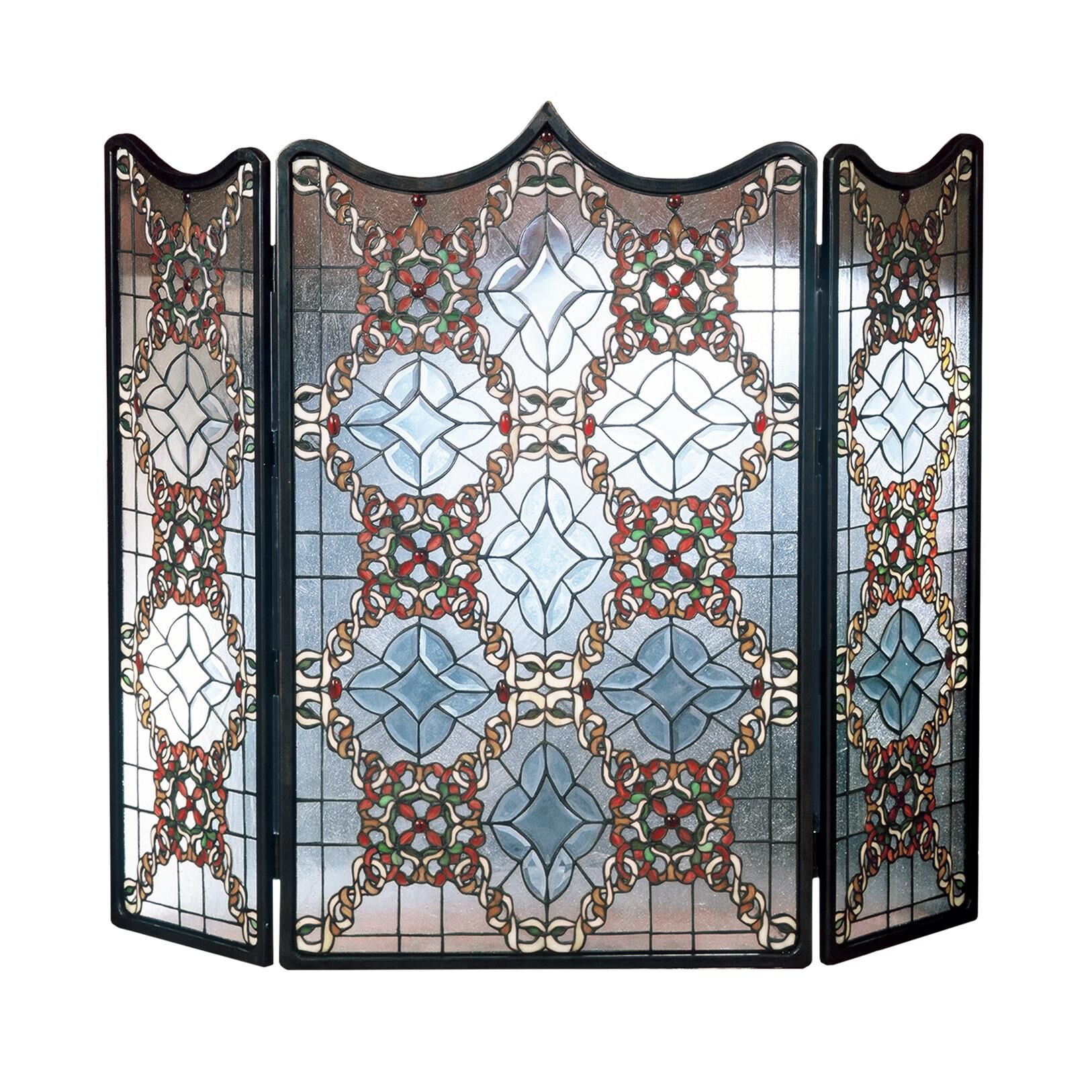 Shown in Brass finish and Sage Green-Burgundy-Honey-Clear glass