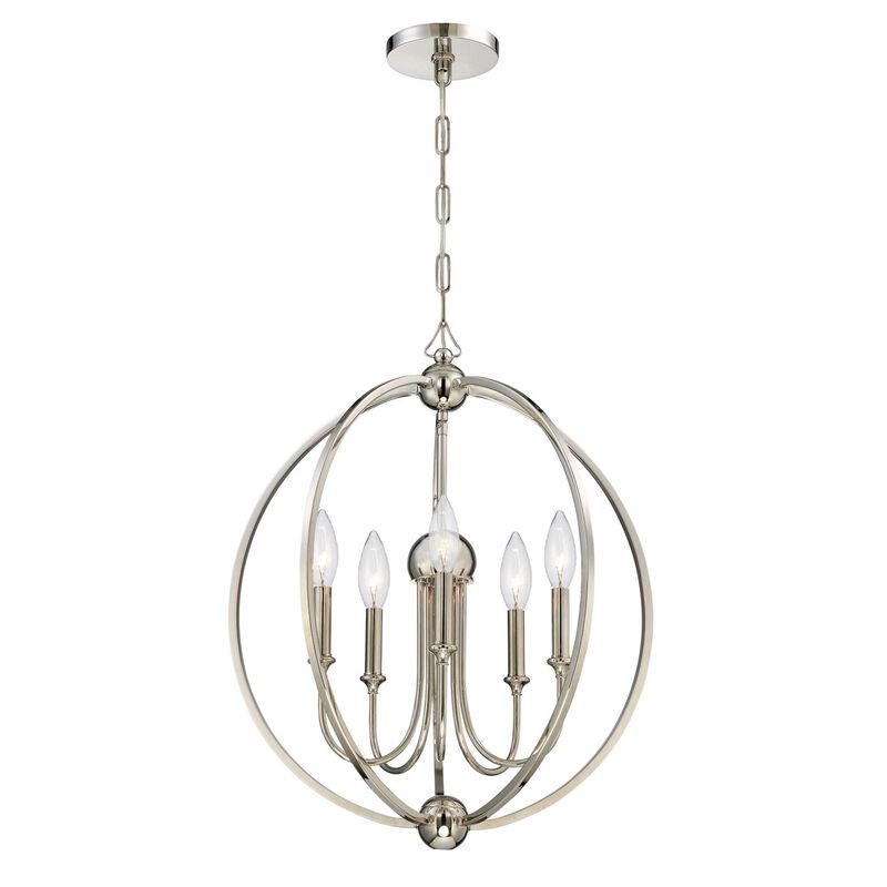 Libby Langdon Sylvan 22 Inch 5 Light Chandelier by Crystorama