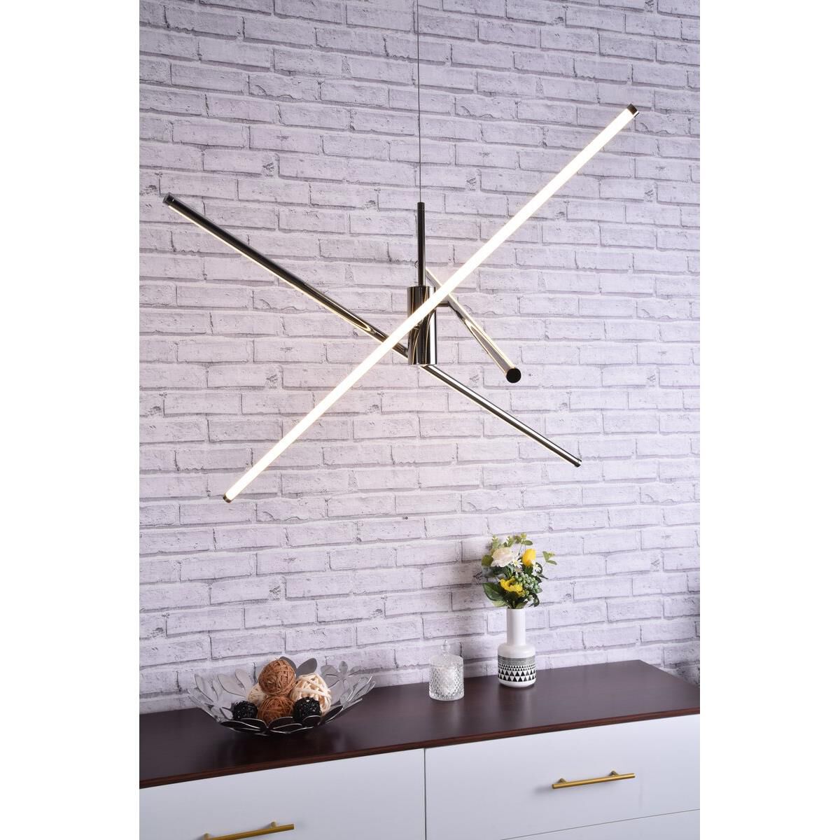 Sonya 43 Inch 3 Light LED Chandelier by Elegant Lighting