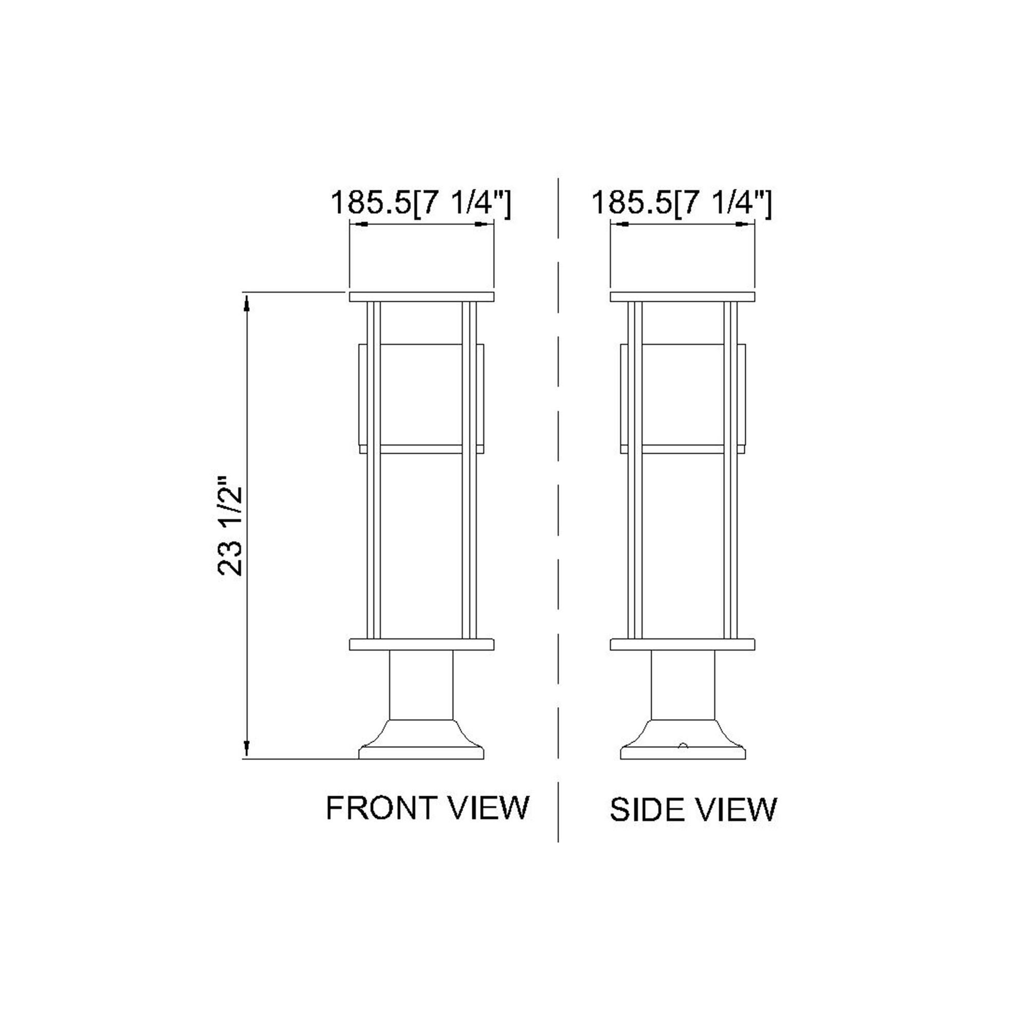 Shown in Black finish and Etched glass