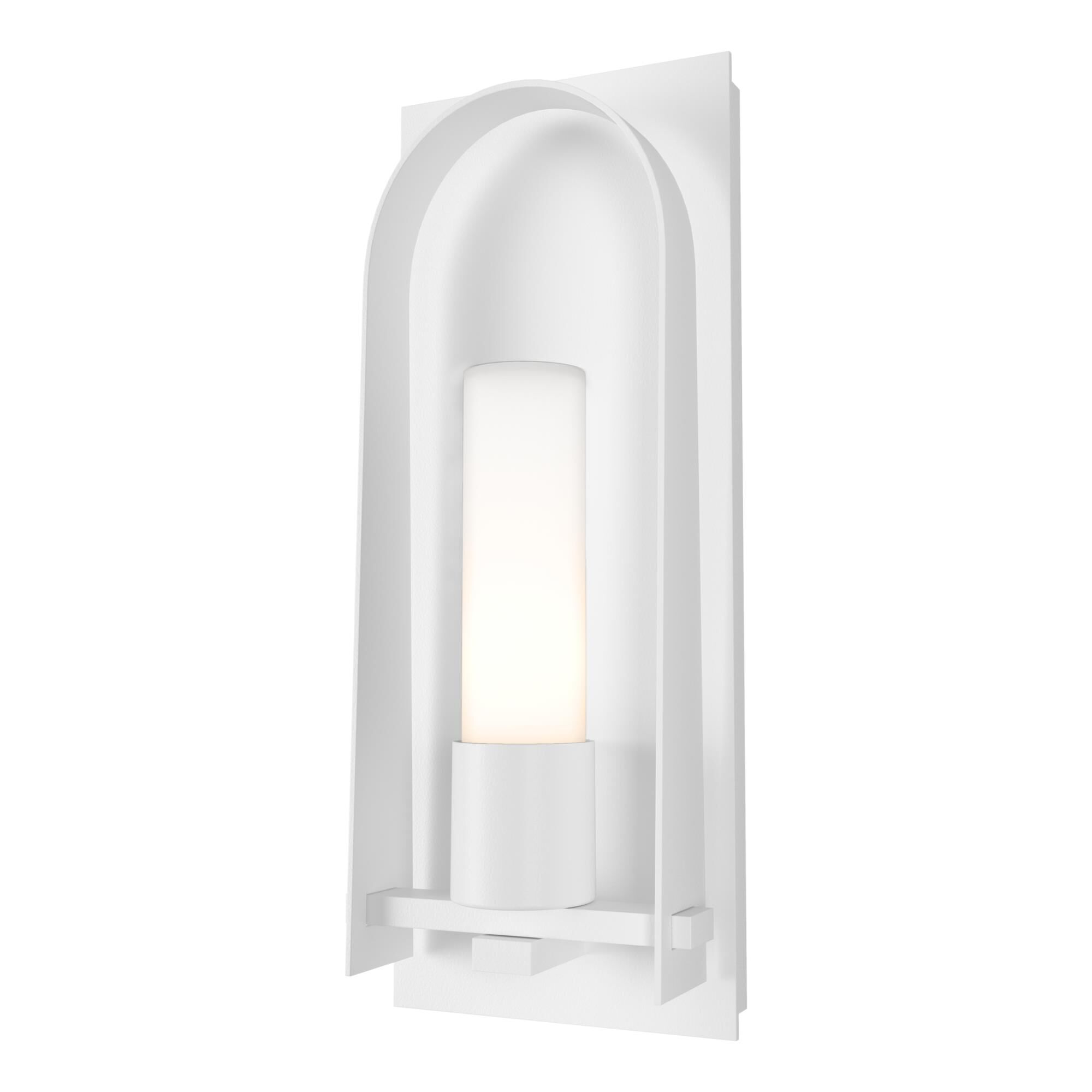 Shown in White finish and Opal glass