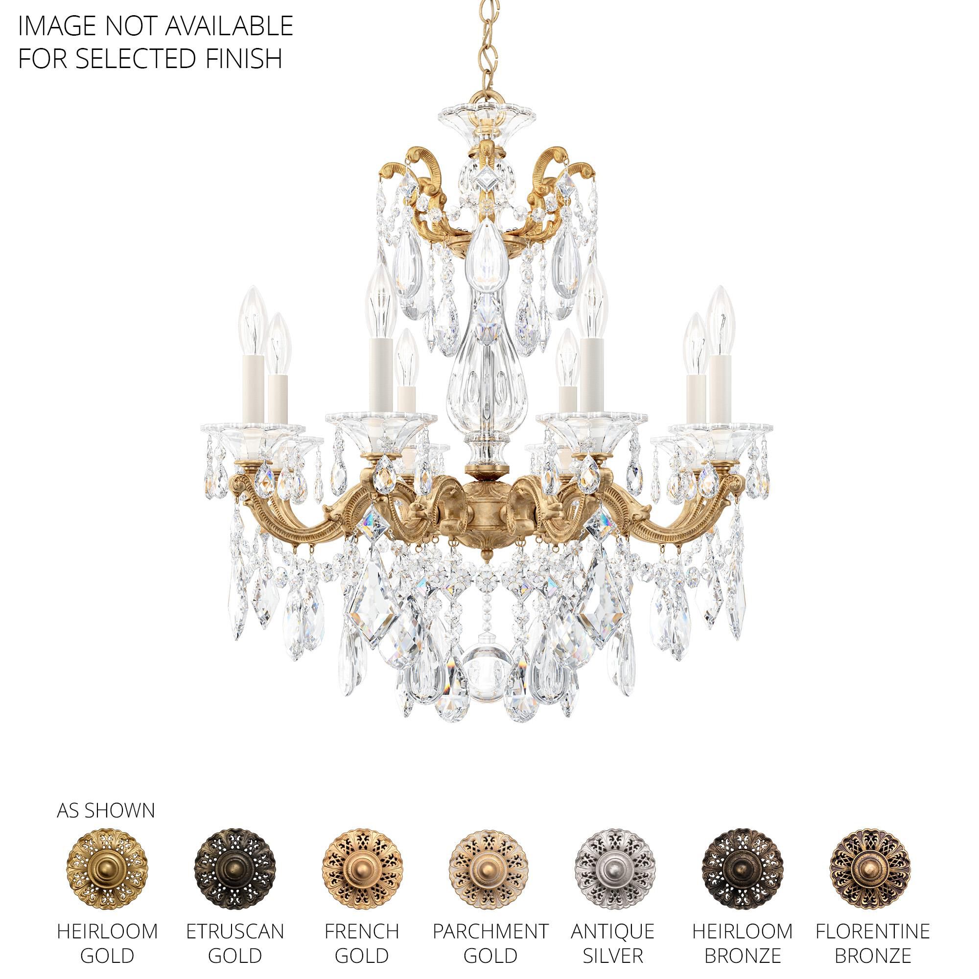 Shown in Etruscan Gold finish and Clear Radiance crystal