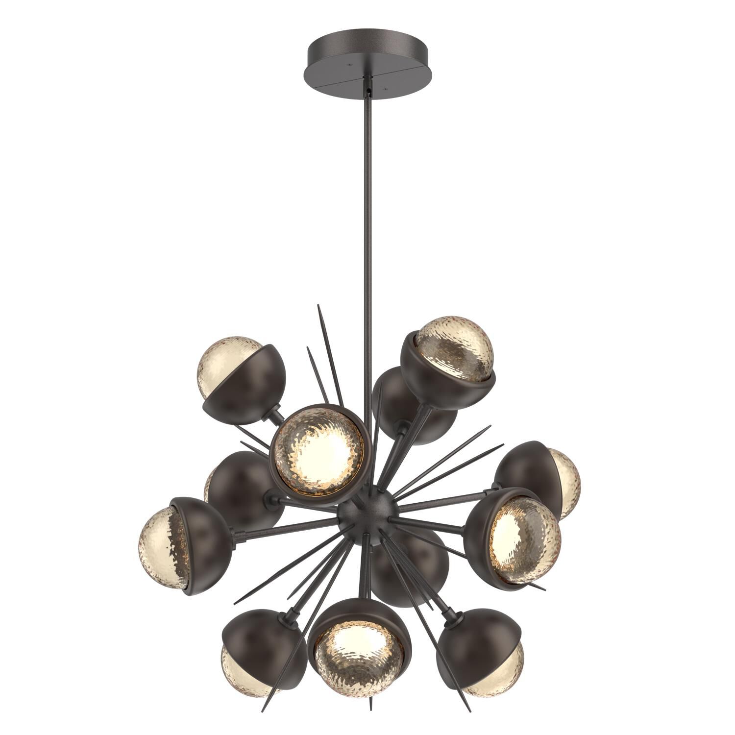Shown in Graphite finish and Amber glass and Flat Bronze accent