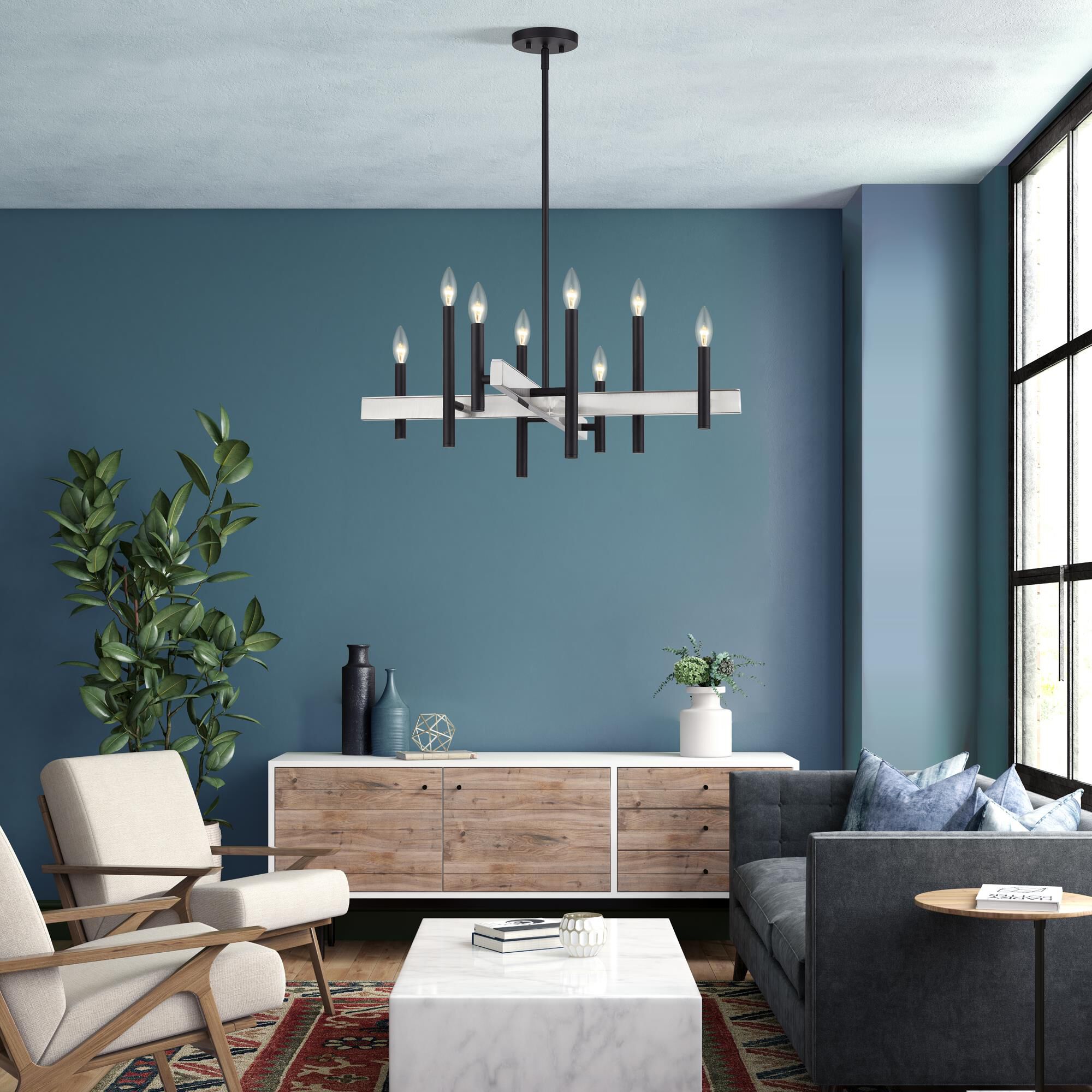 Shown in Black with Brushed Nickel Accents finish