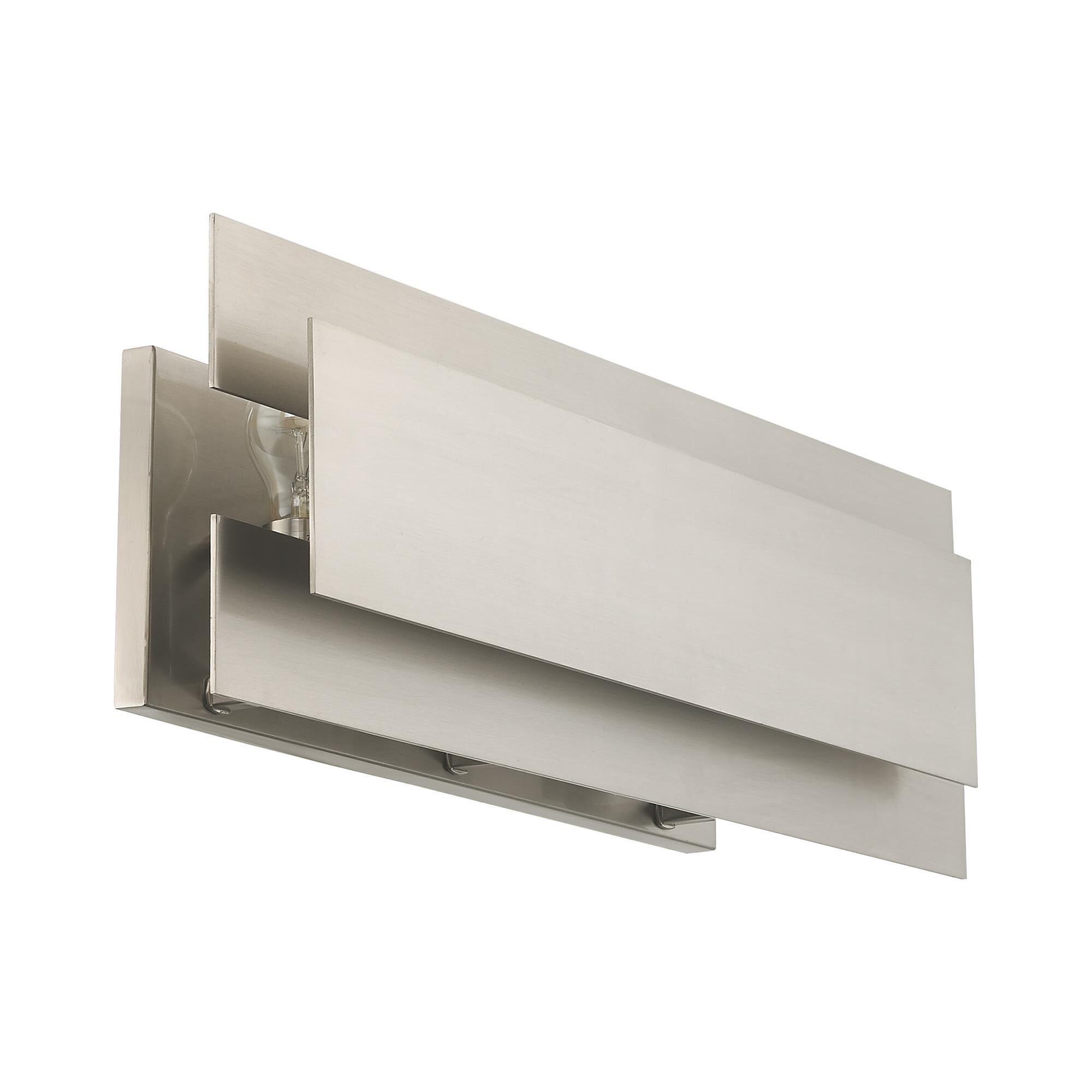 Shown in Brushed Nickel finish and Brushed Nickel Metal shade