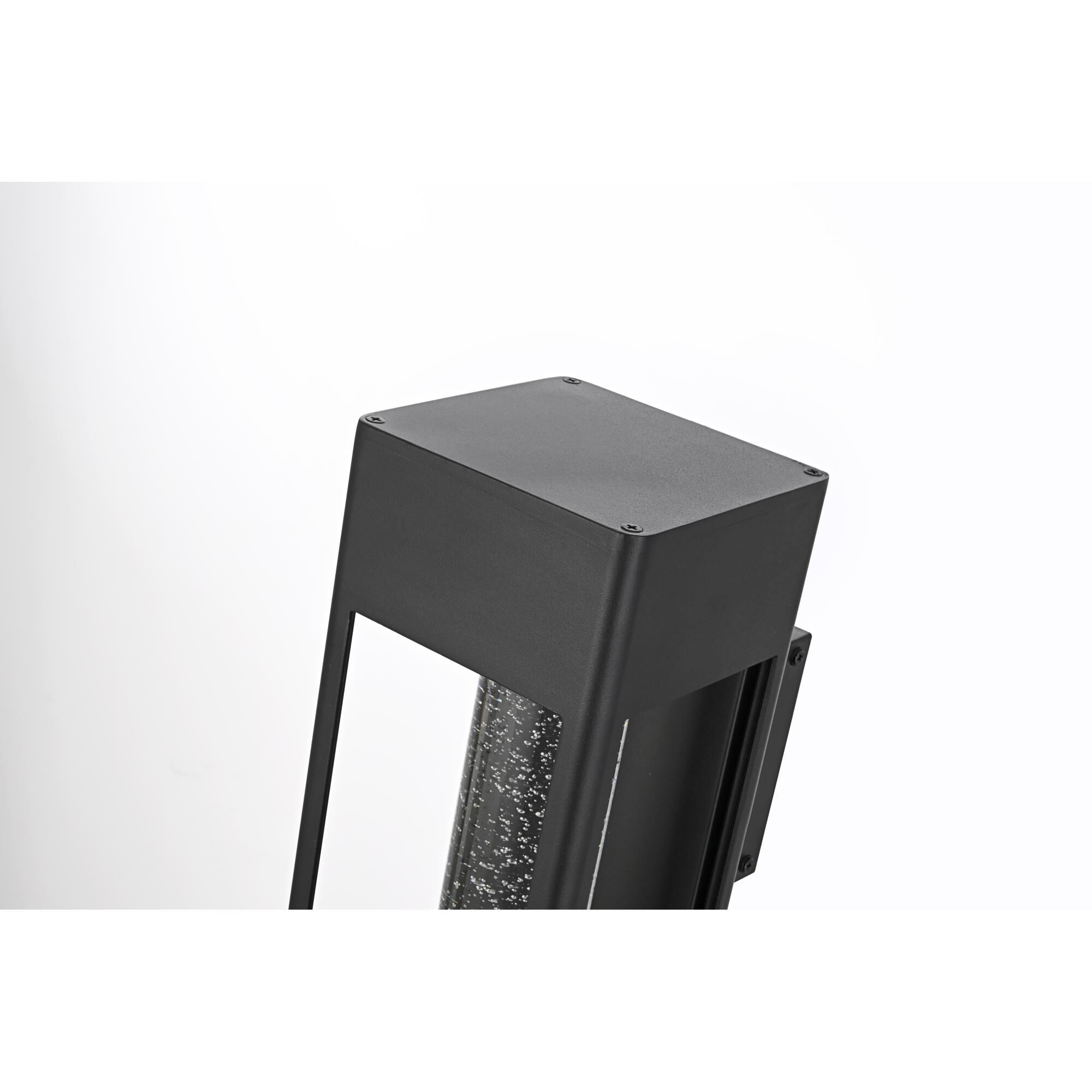 Shown in Black finish and Clear glass