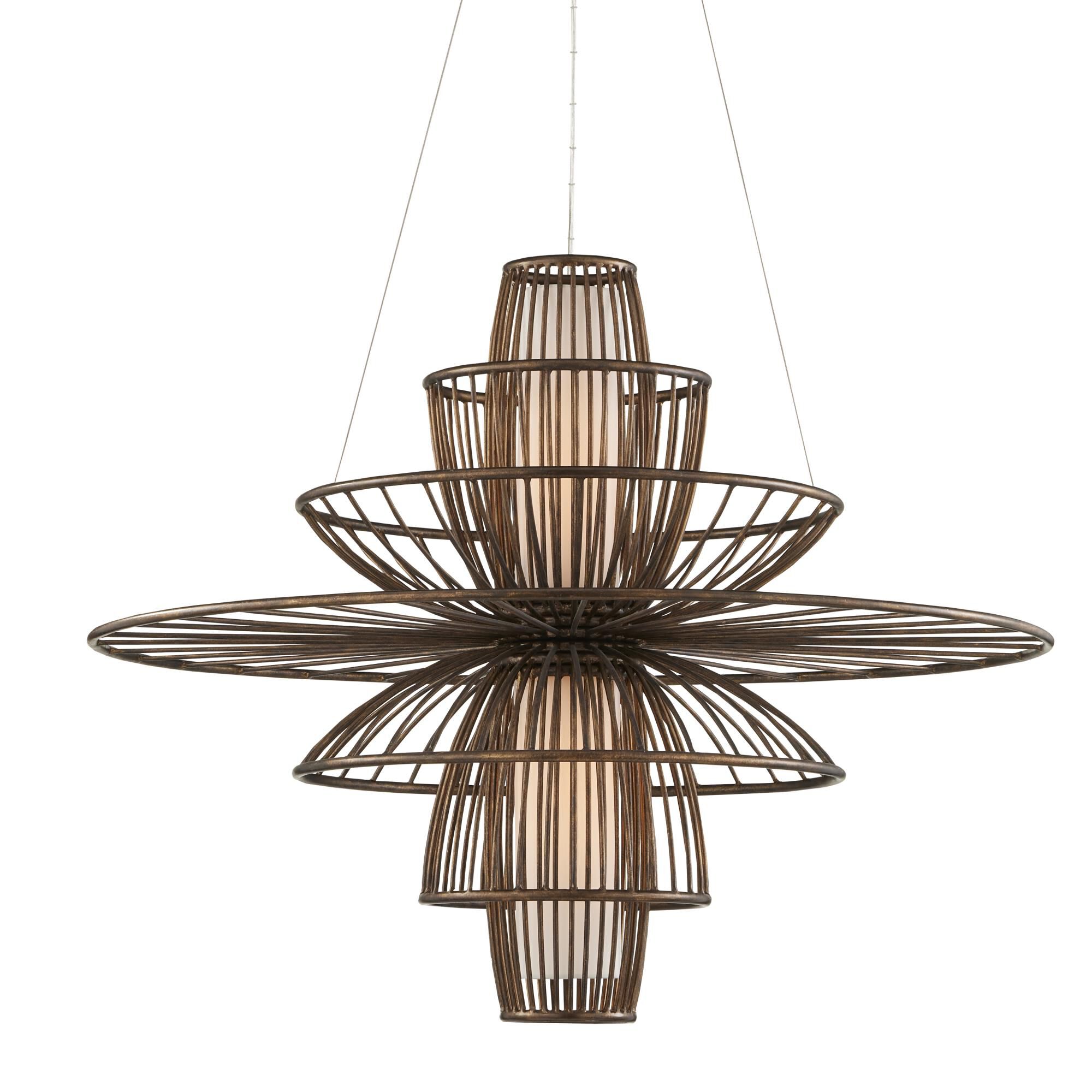 Benjiro 42 Inch 2 Light LED Chandelier by Currey and Company