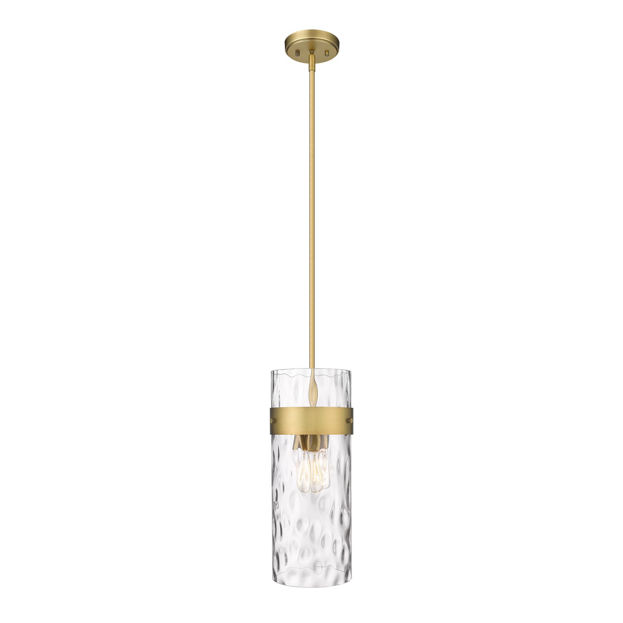 Shown in Rubbed Brass finish and Glass shade