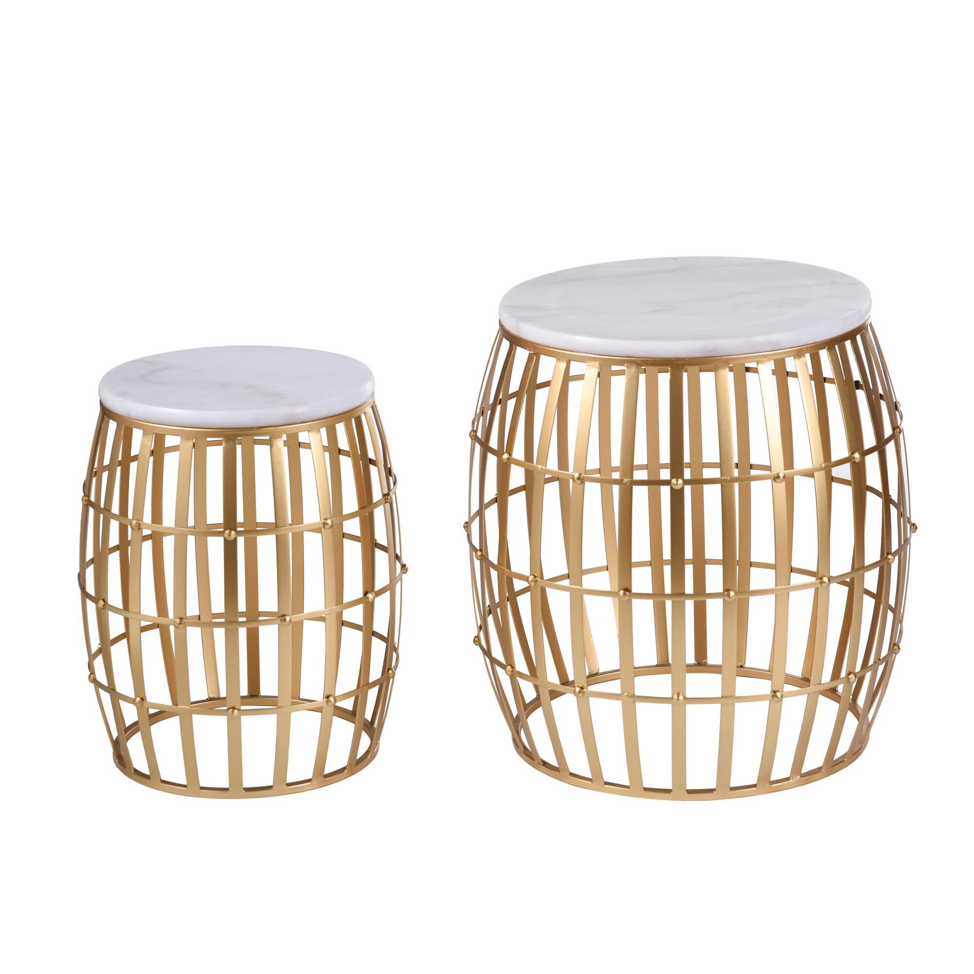 Gold Cage Accent Table by Stylecraft