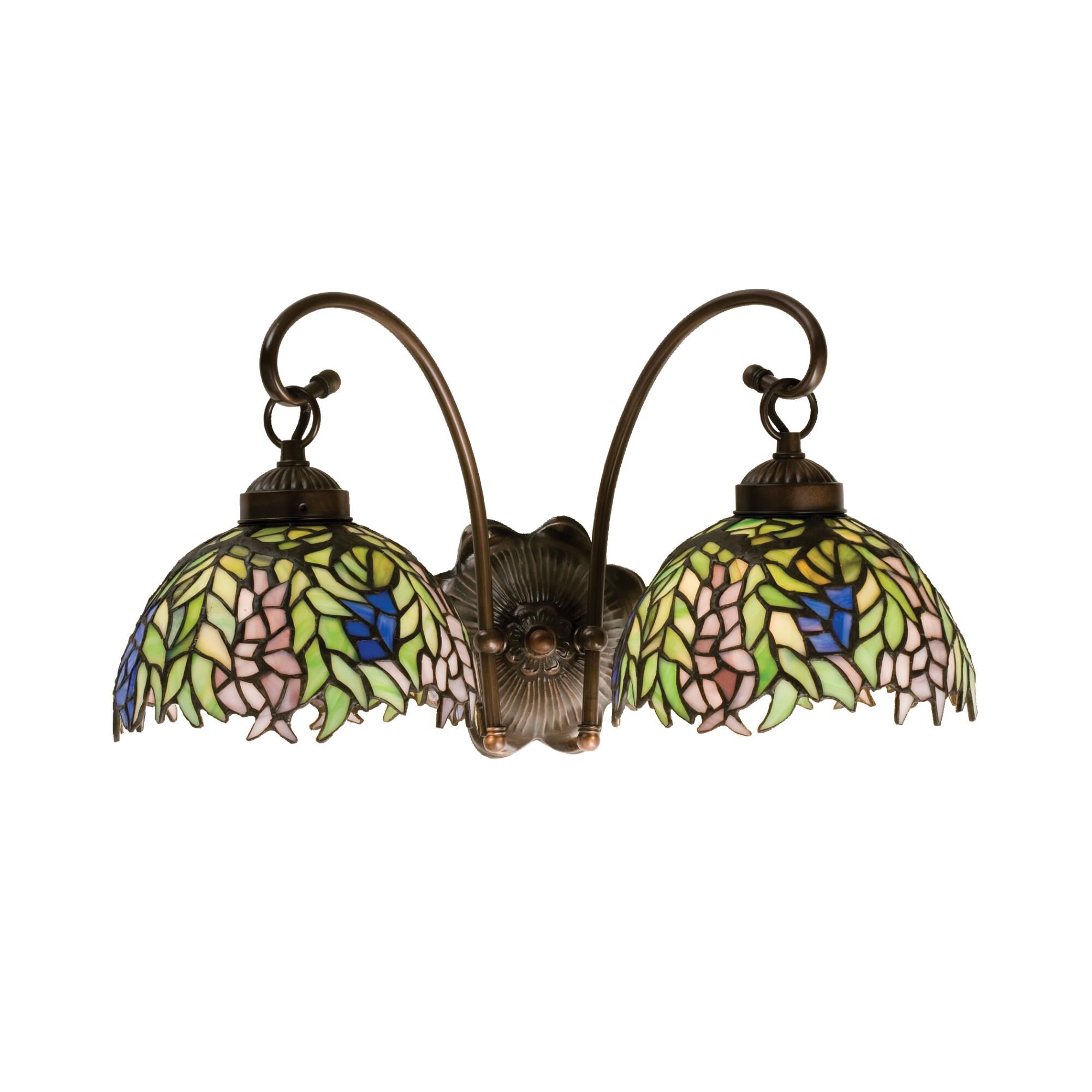 Tiffany Honey Locust 18 Inch Wall Sconce by Meyda Lighting