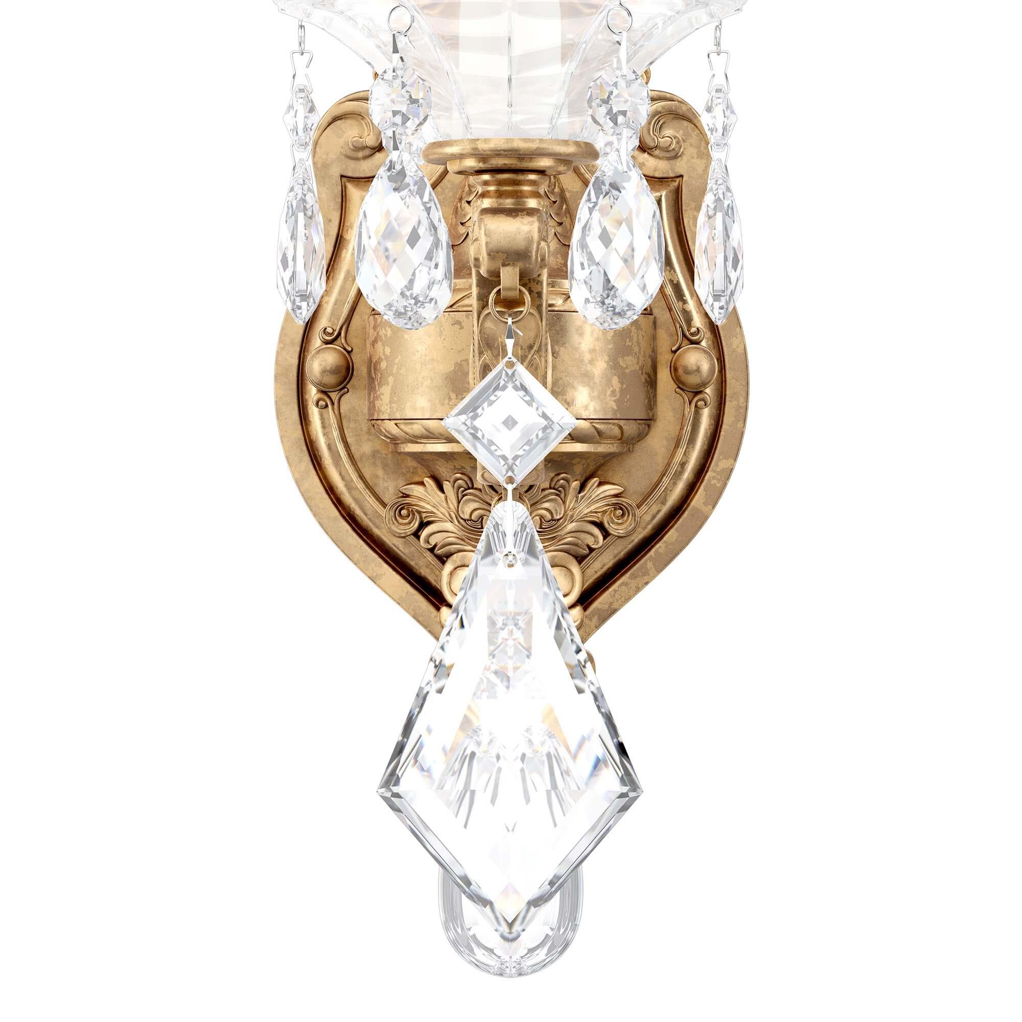 Shown in French Gold finish and Clear Heritage crystal