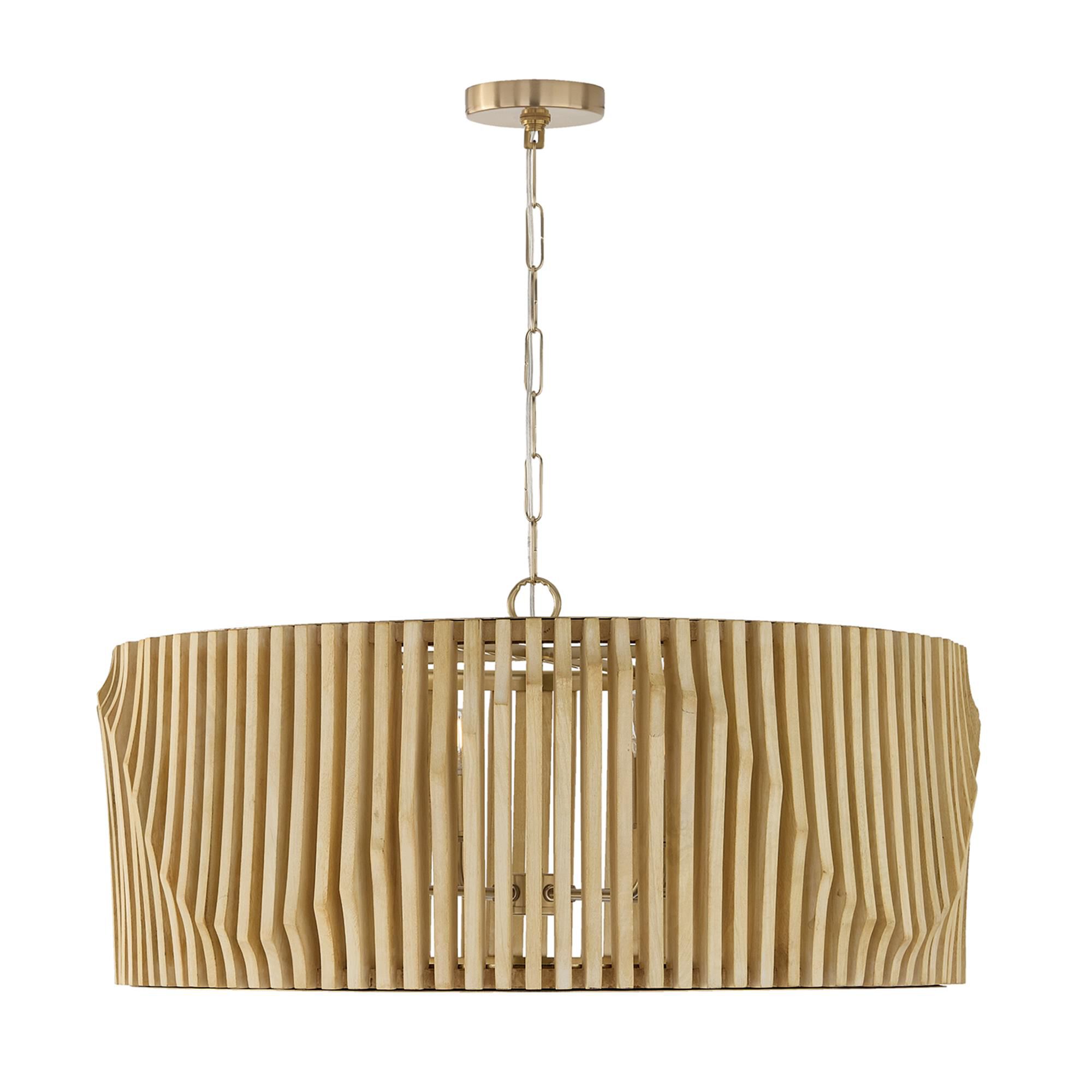 Shown in Blonde Wood And Matte Brass finish