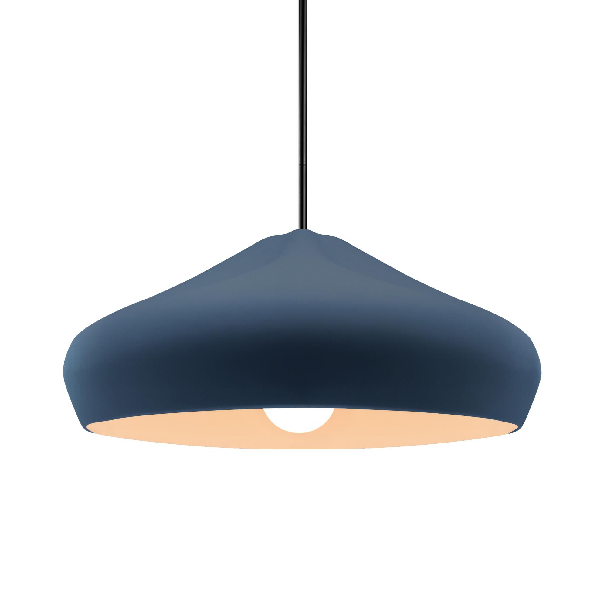 Shown in Matte Black finish and Midnight Sky with Matte White Internal shade