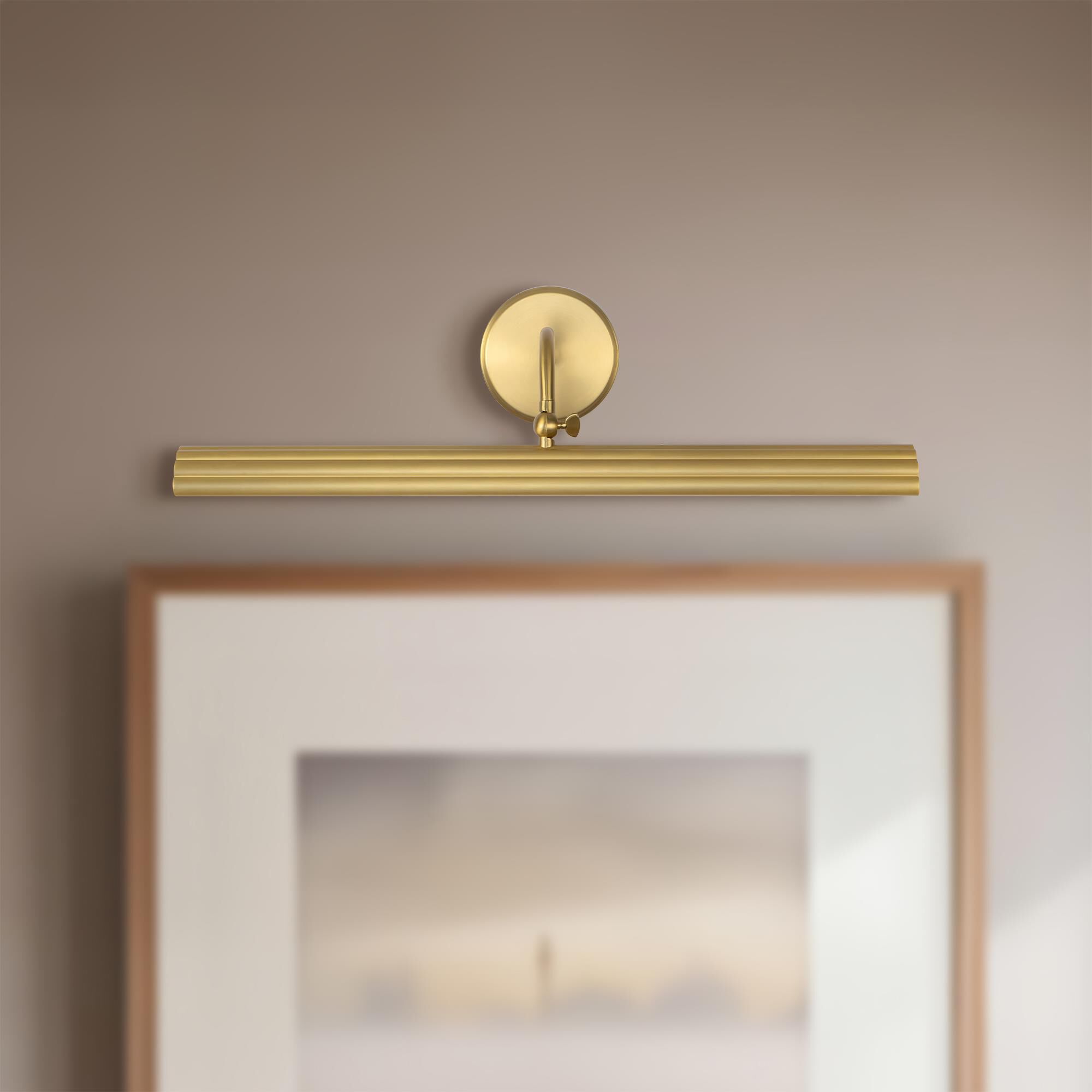 Shown in Brushed Gold finish and Frosted Acrylic Diffuser glass and Aluminum shade