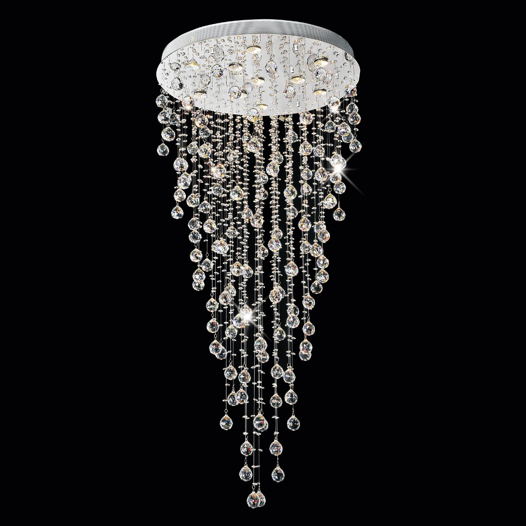 Shown in Chrome finish and K9 Clear crystal