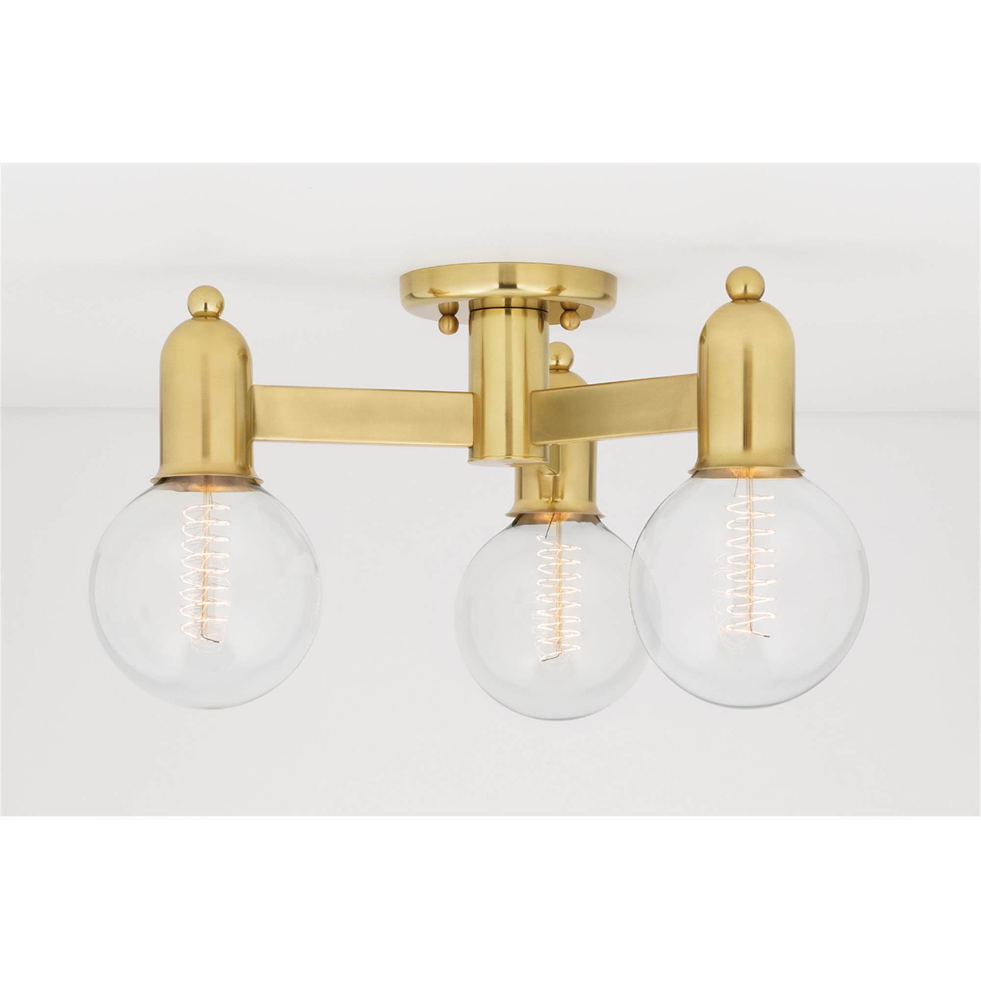 Bryce 18 Inch 3 Light Semi Flush Mount,
