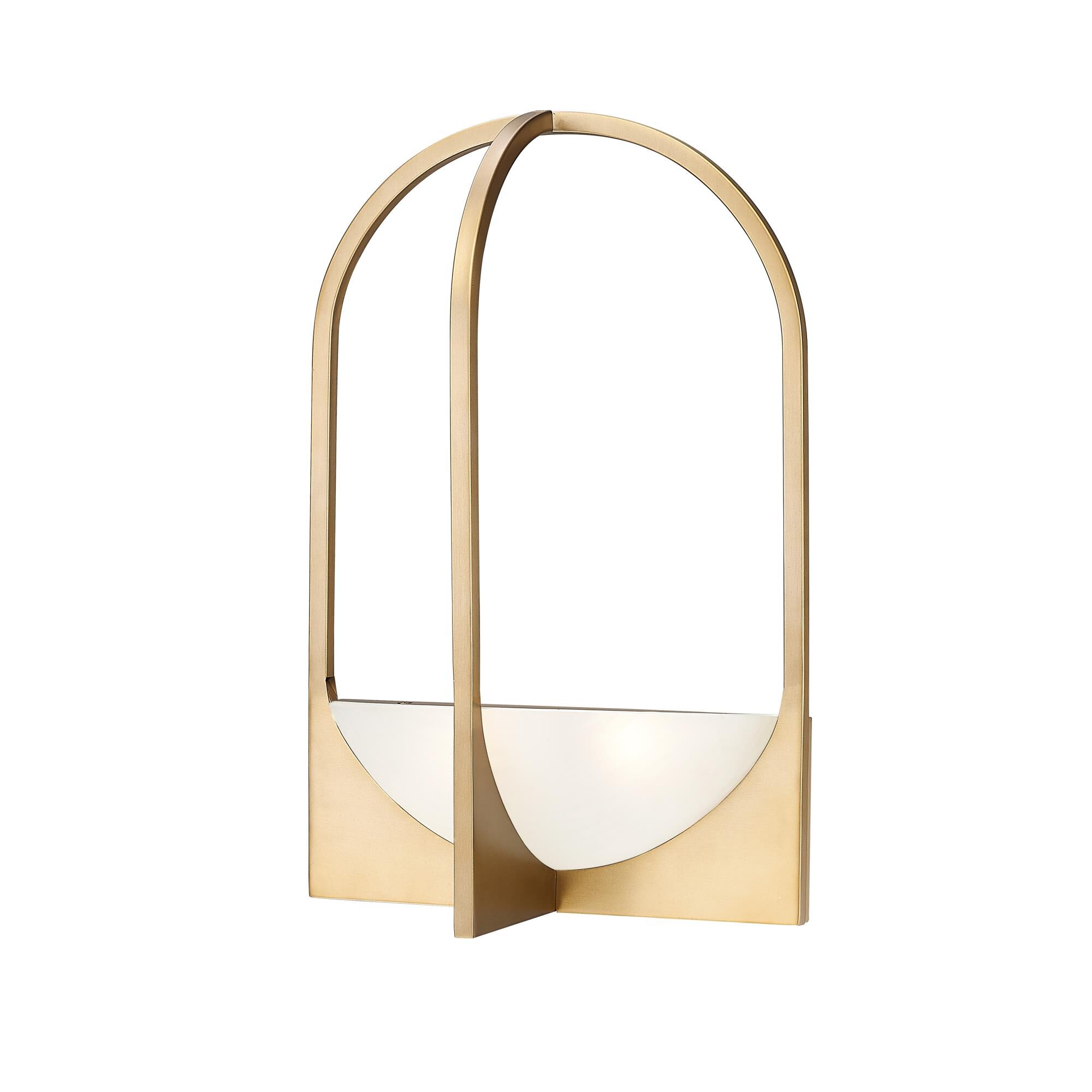 Shown in Modern Gold finish and Sand Blast glass and Sand Blast shade