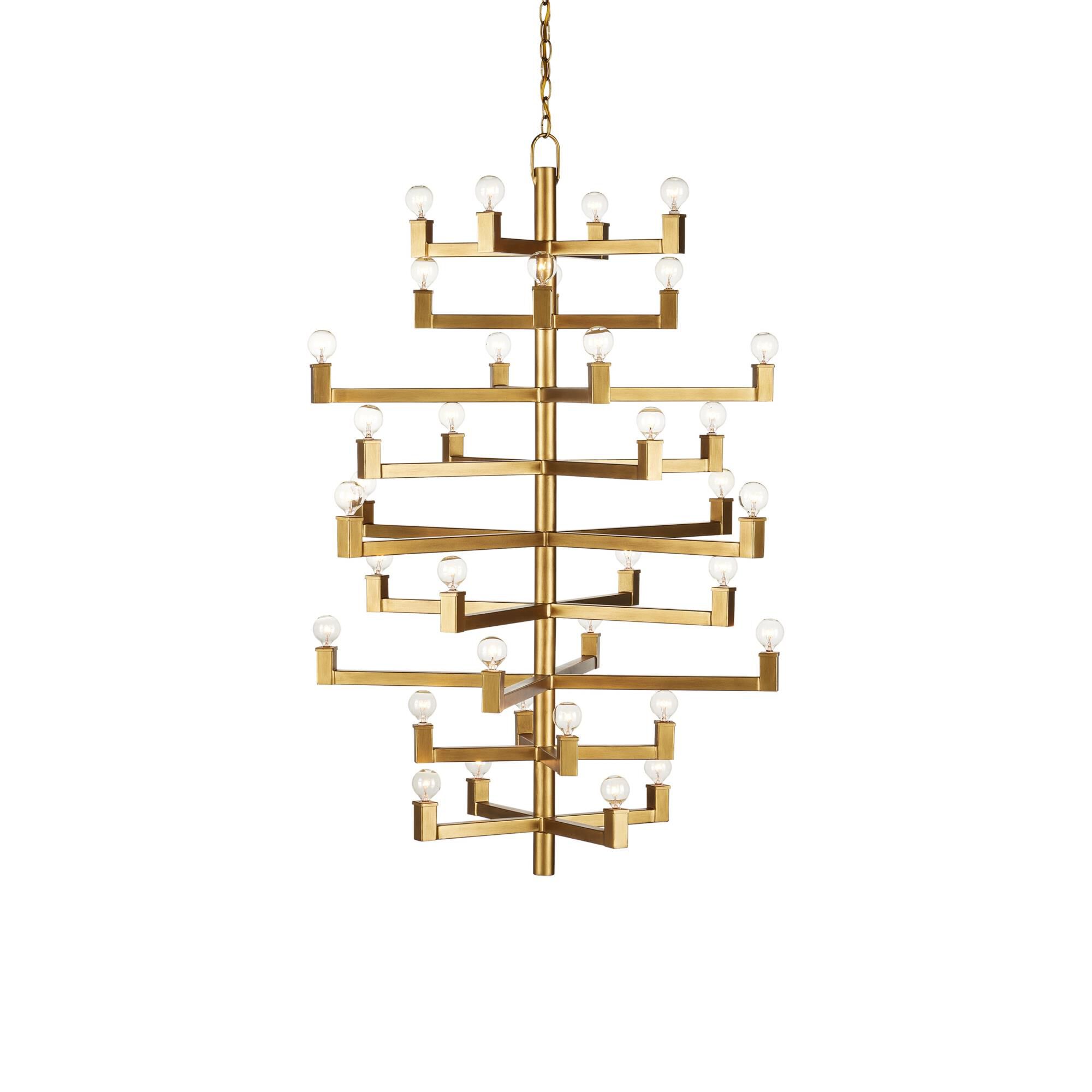 Andre 38 Inch 36 Light Chandelier by Currey and Company