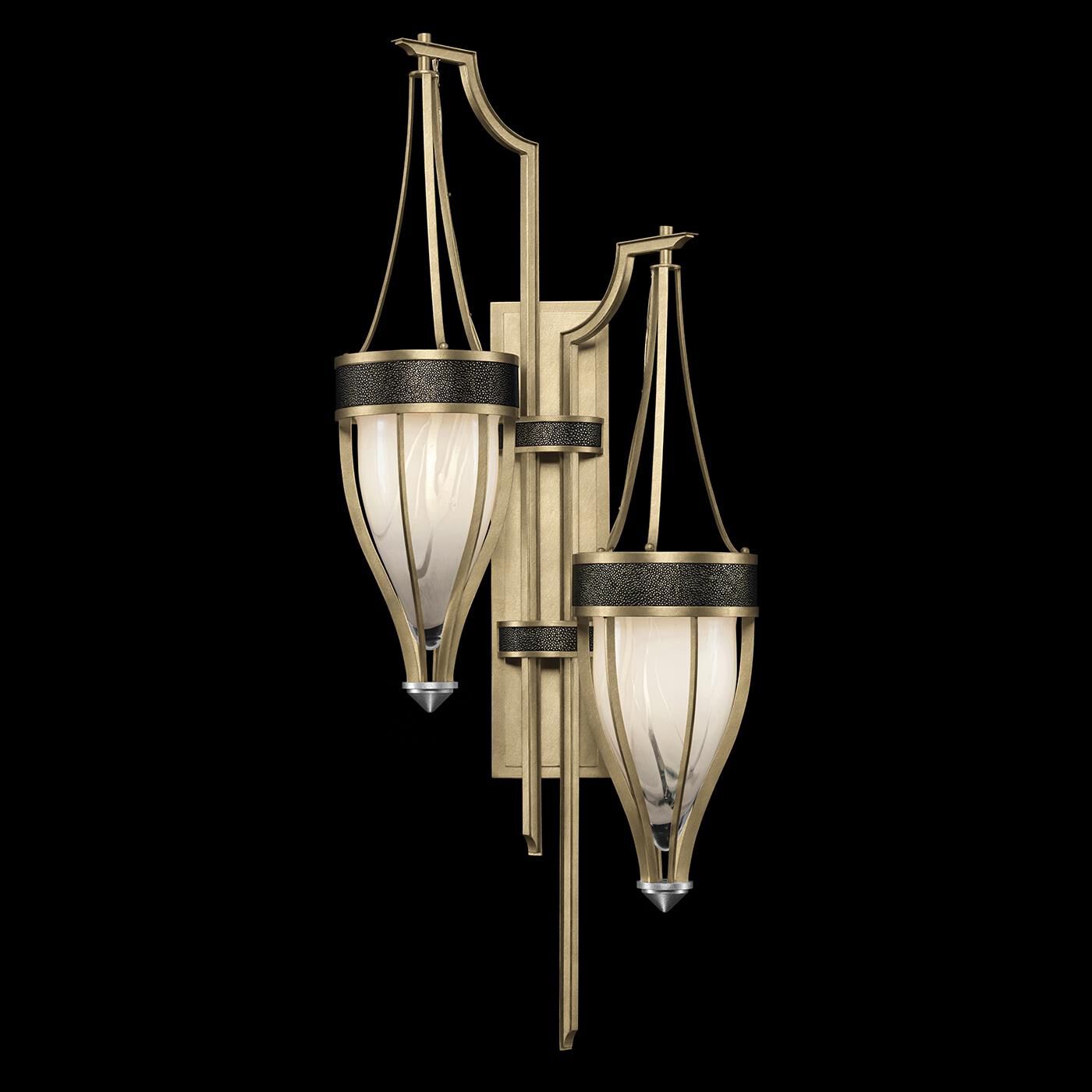Shown in Soft Gold Leaf and Nickel  finish and Black Knight accent