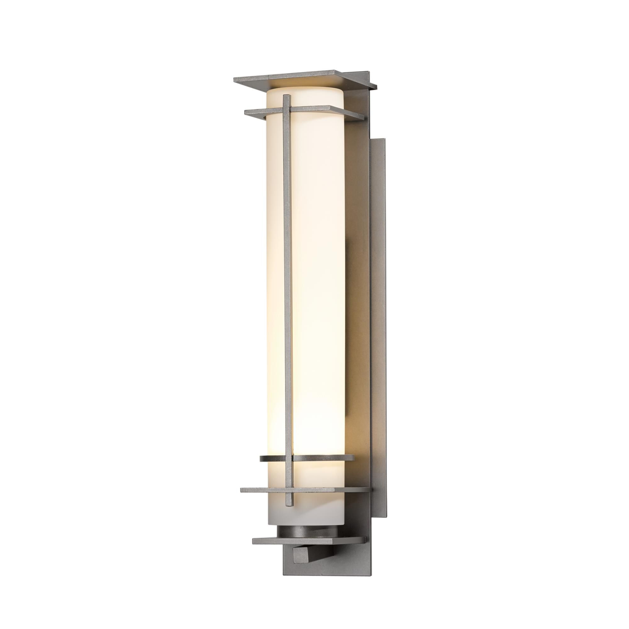 Shown in Coastal Burnished Steel finish and Opal  glass