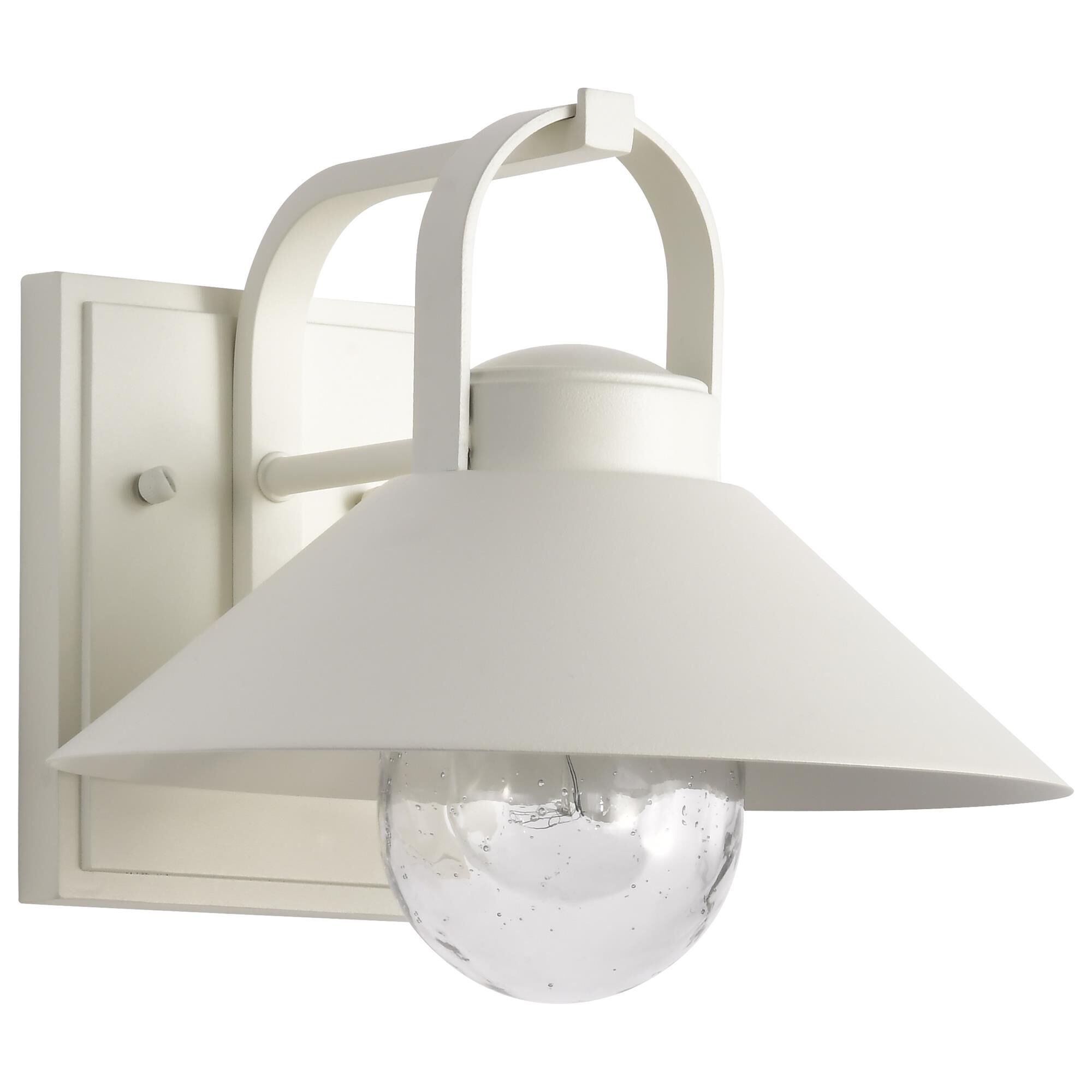 Shown in White finish and Clear Seeded glass