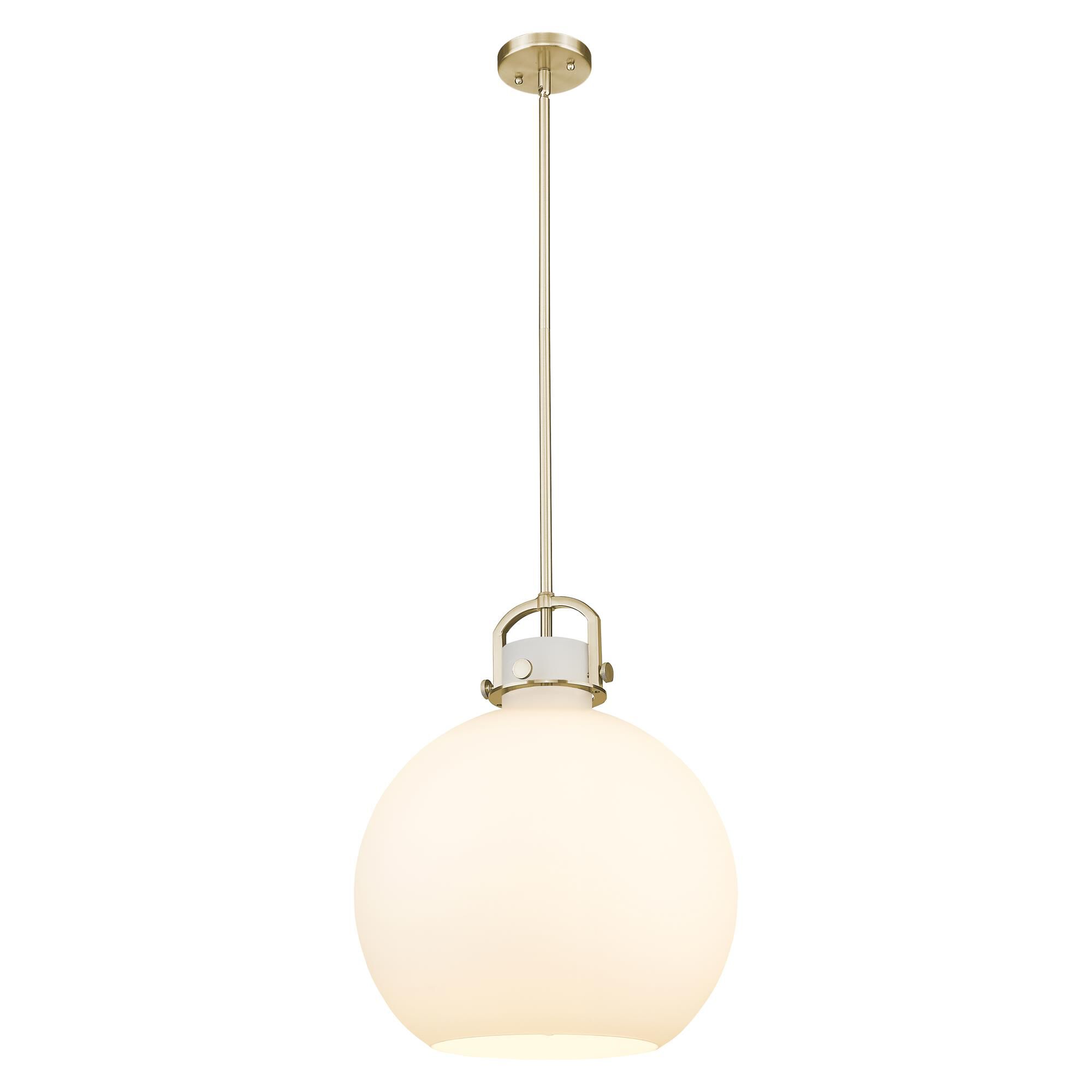 Shown in Champagne Bronze finish and White shade