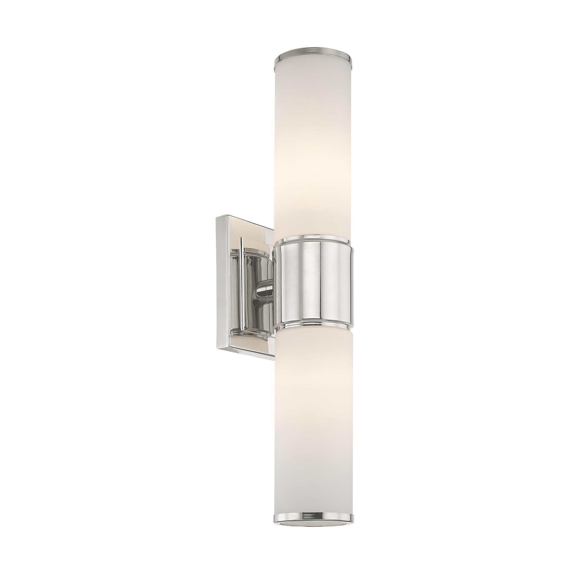 Shown in Polished Nickel finish and Hand Blown Satin Opal White glass
